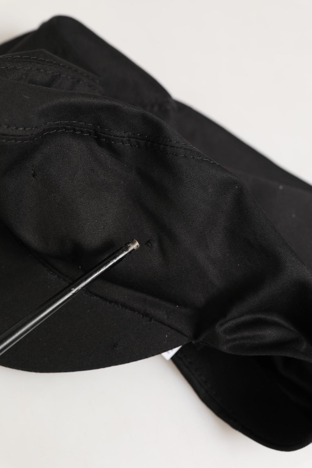 Black Cotton Stretch Newsboy Cloth Capello Hat