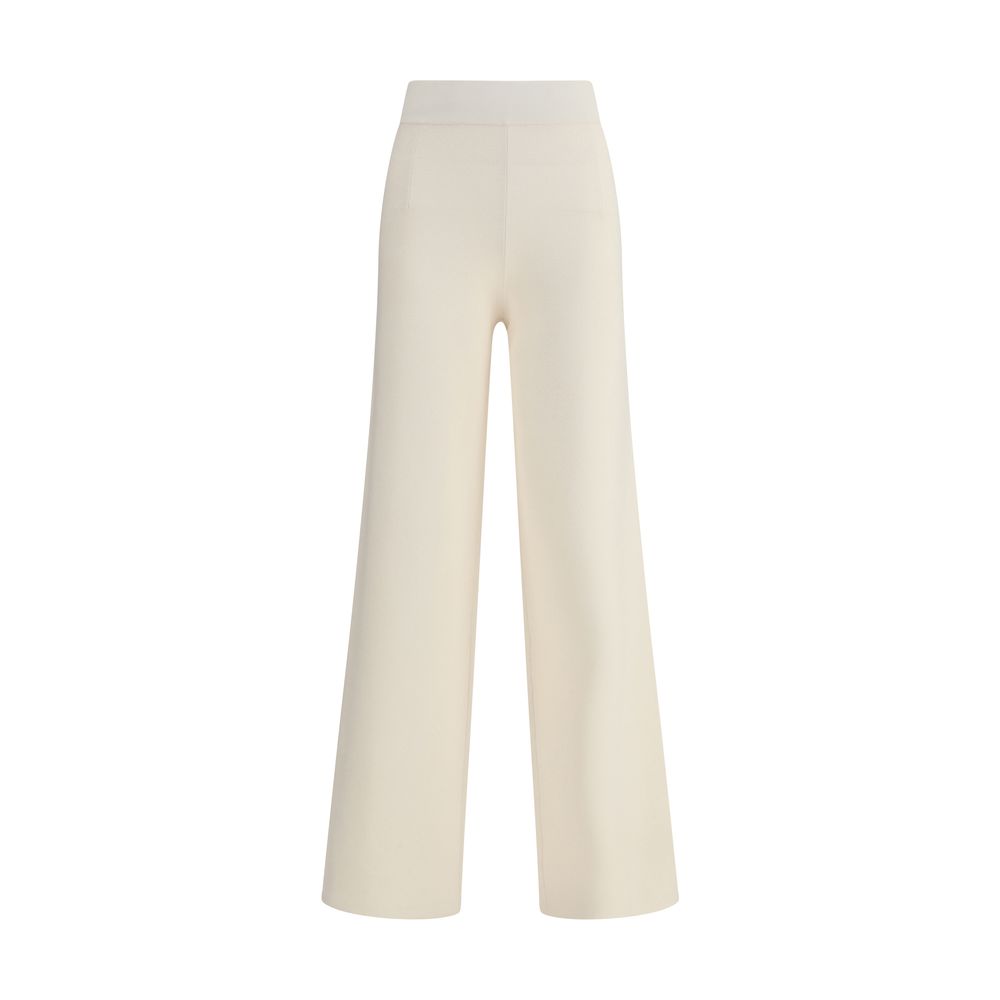 Cream Viscose Casual Pants