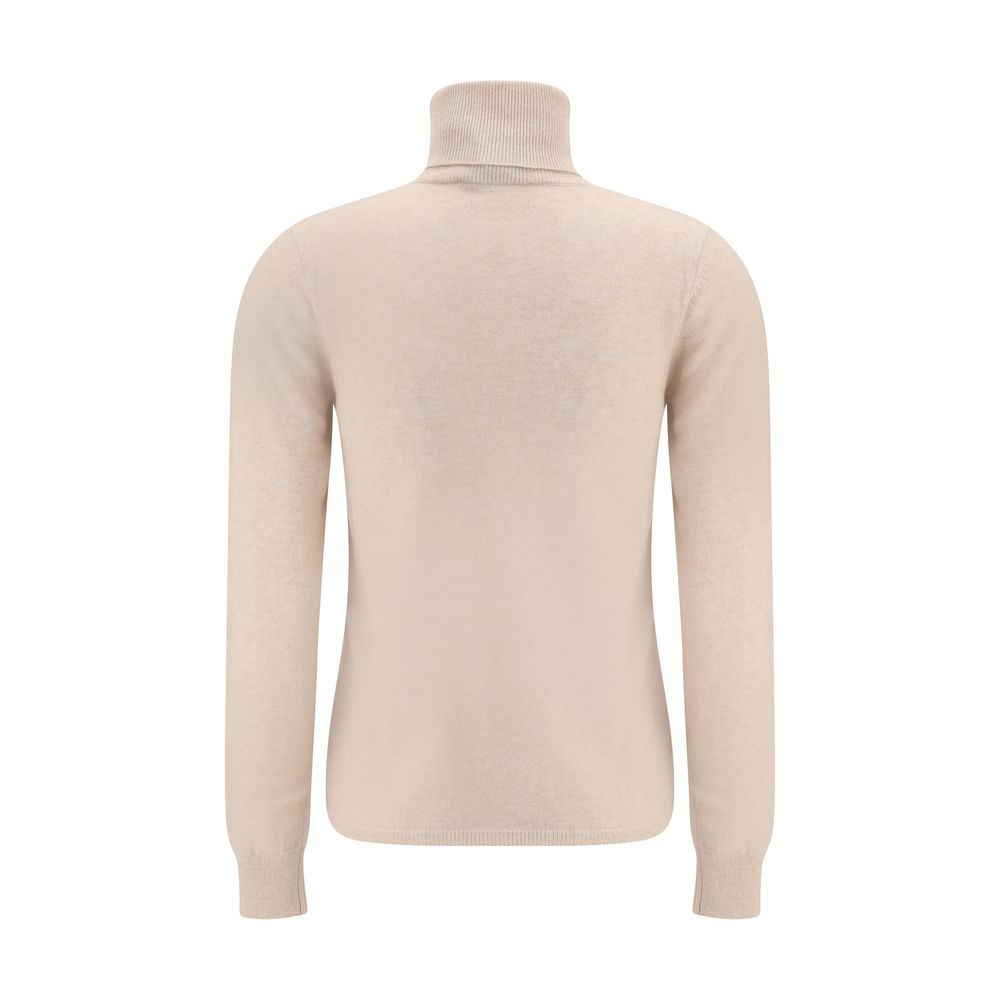 Beige Wool Turtleneck