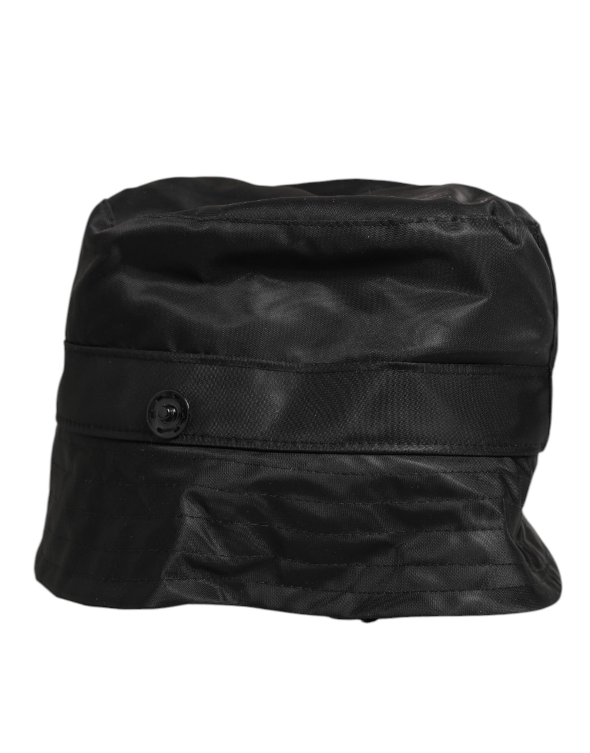 Black PVC Wide Brim Men Bucket Capello Hat