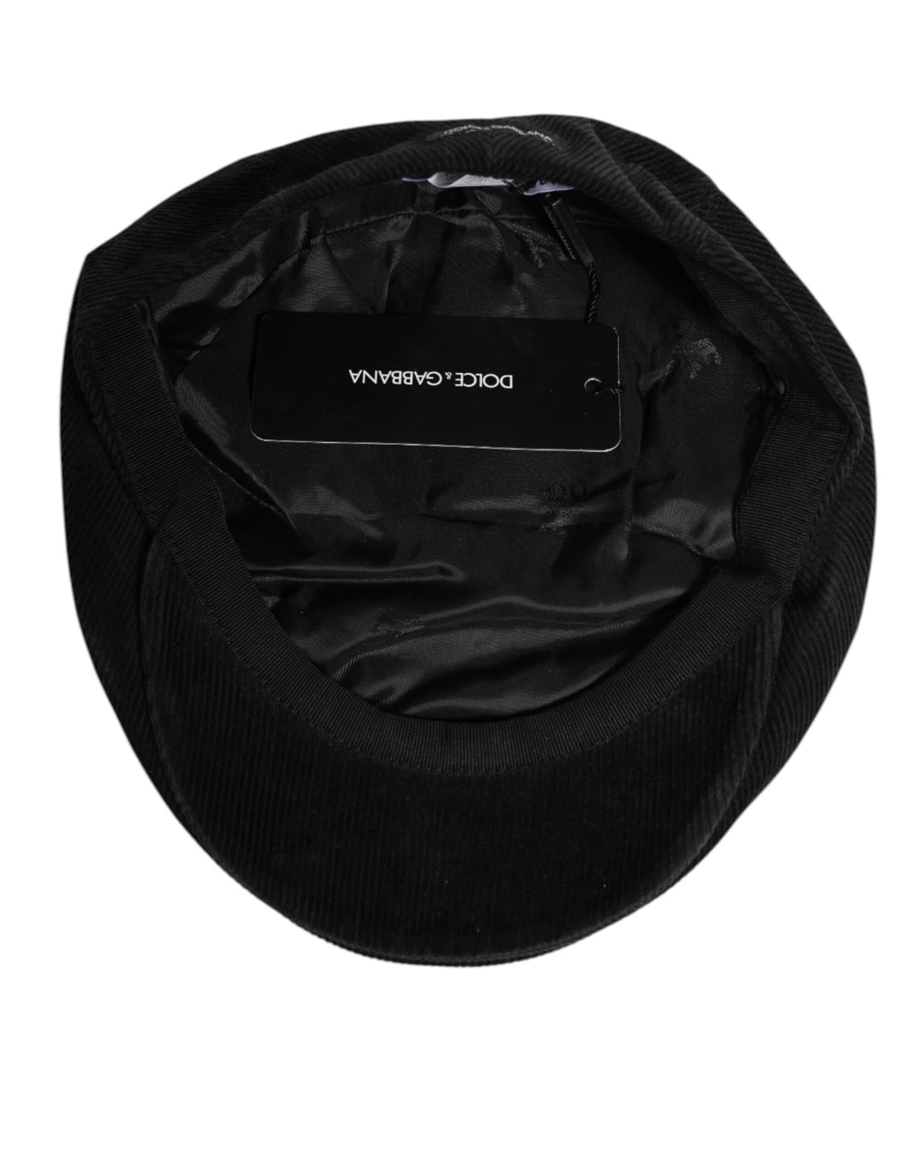Black Cotton DG Logo Newsboy Cloth Capello Hat