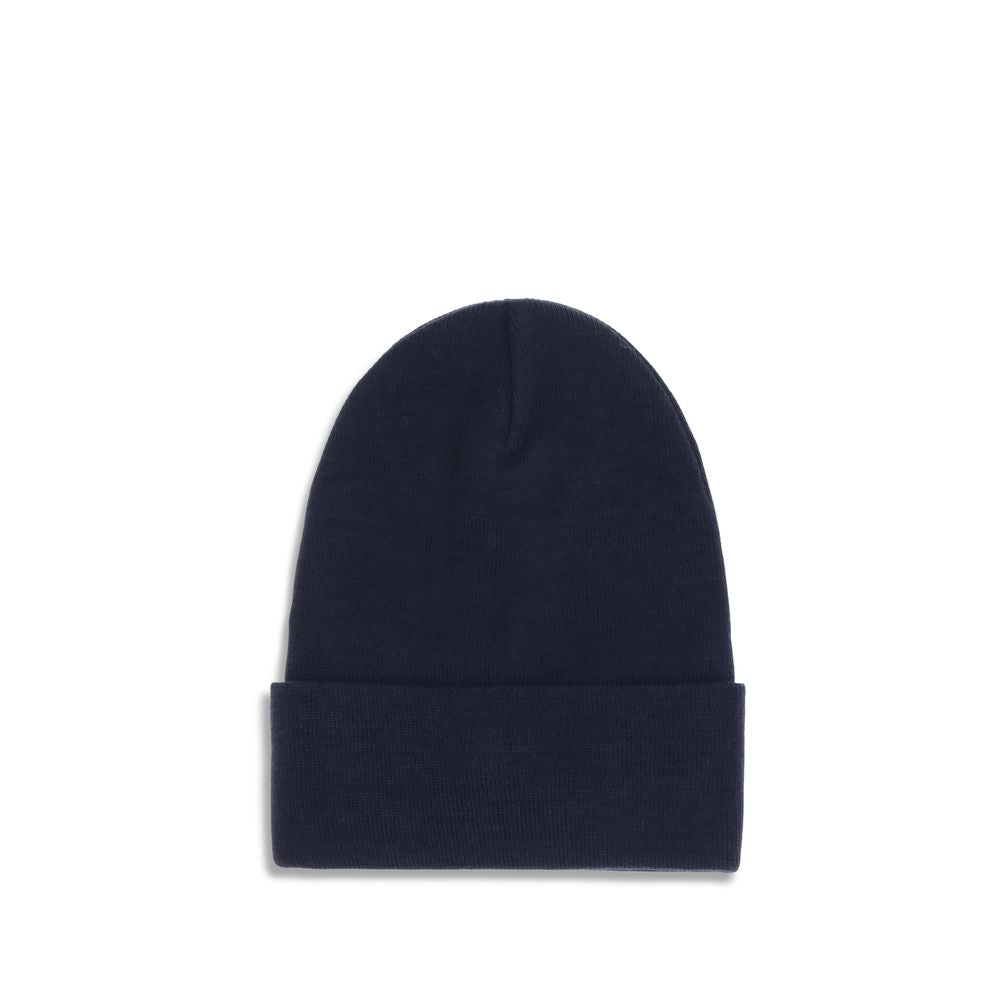 Blue Fleece Wool Beanie