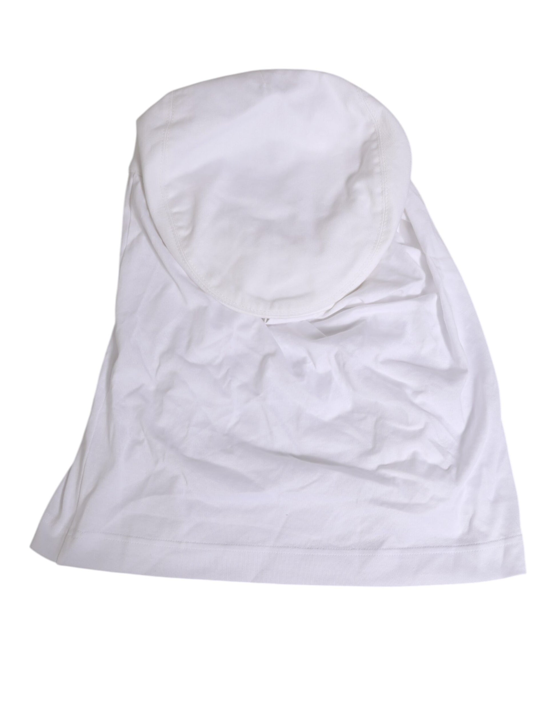 White Cotton DG Logo Plaque Baseball Balaclava Hat