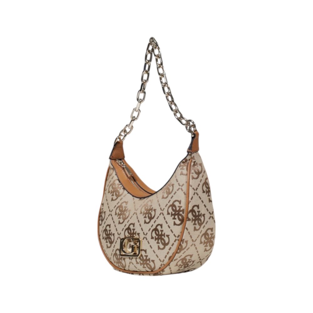 Beige Polyester Handbag