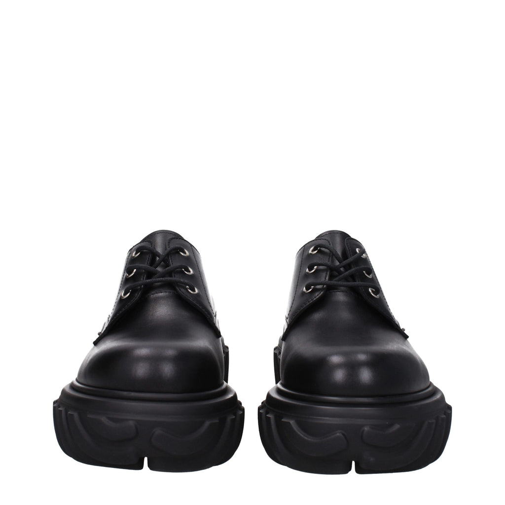 Black Leather Oxfords And Derbies