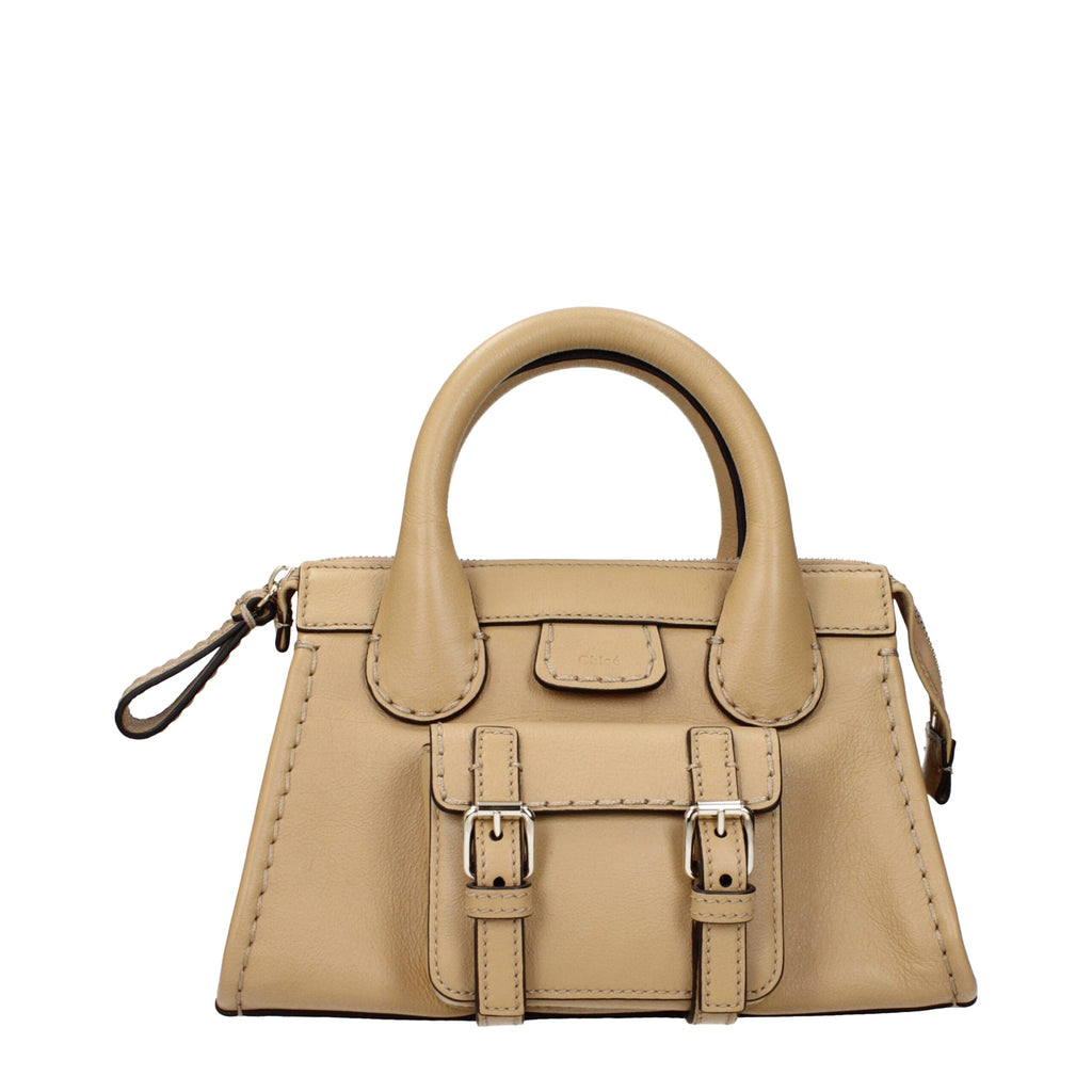 Beige Leather Handbag