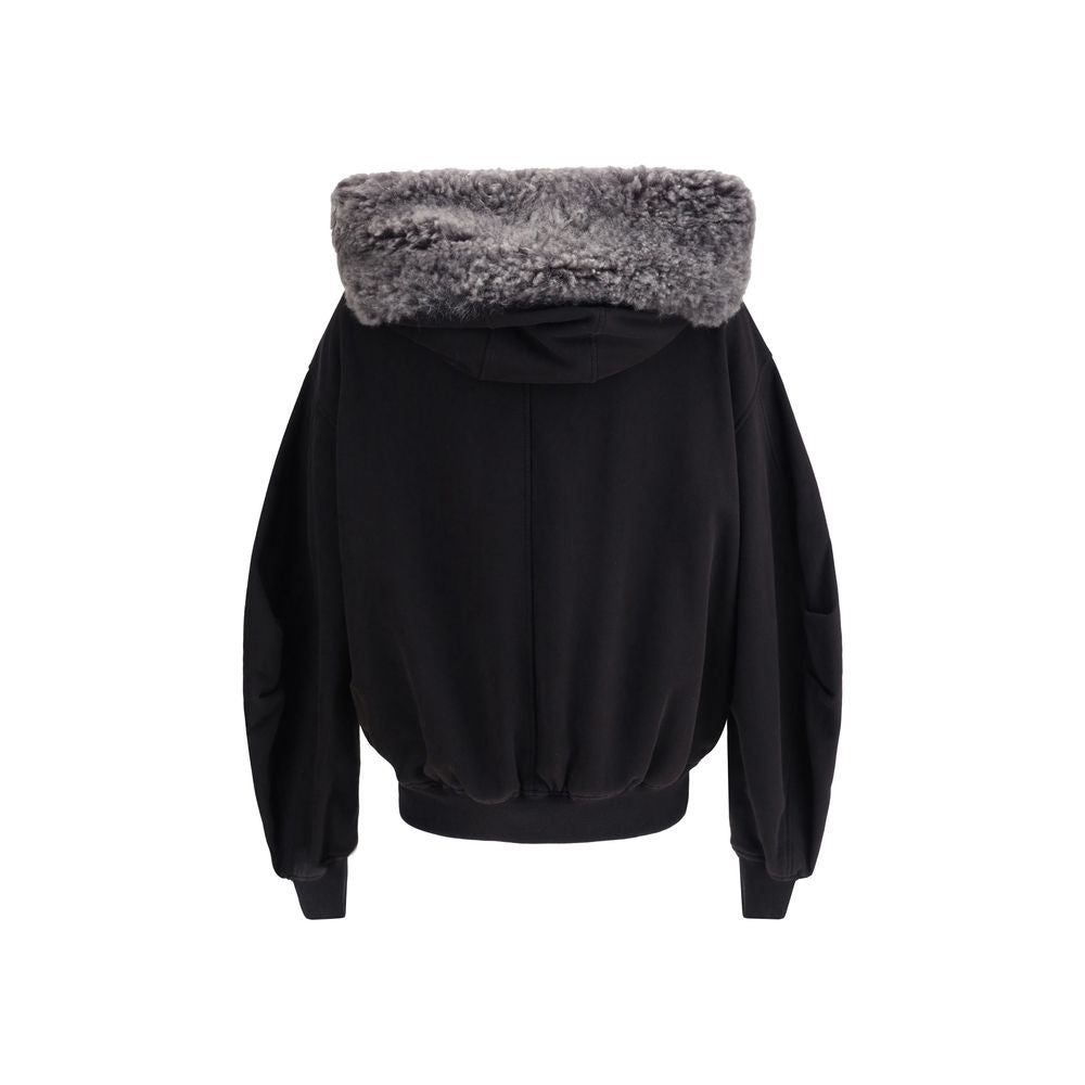 Black Cotton Sweatshirt