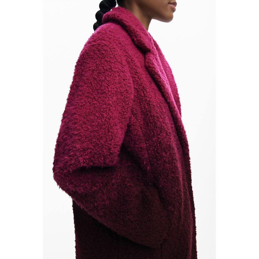 Pink Wool Women Coat