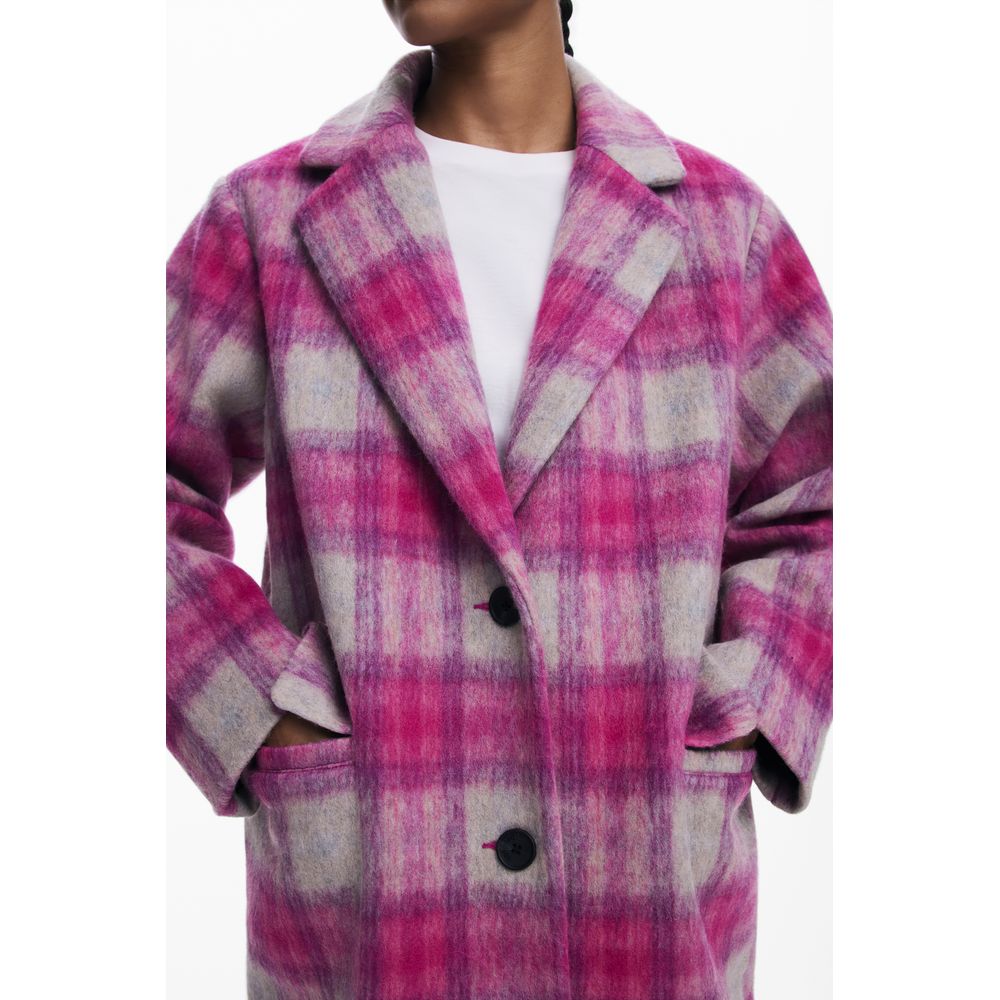 Pink Wool Women Coat