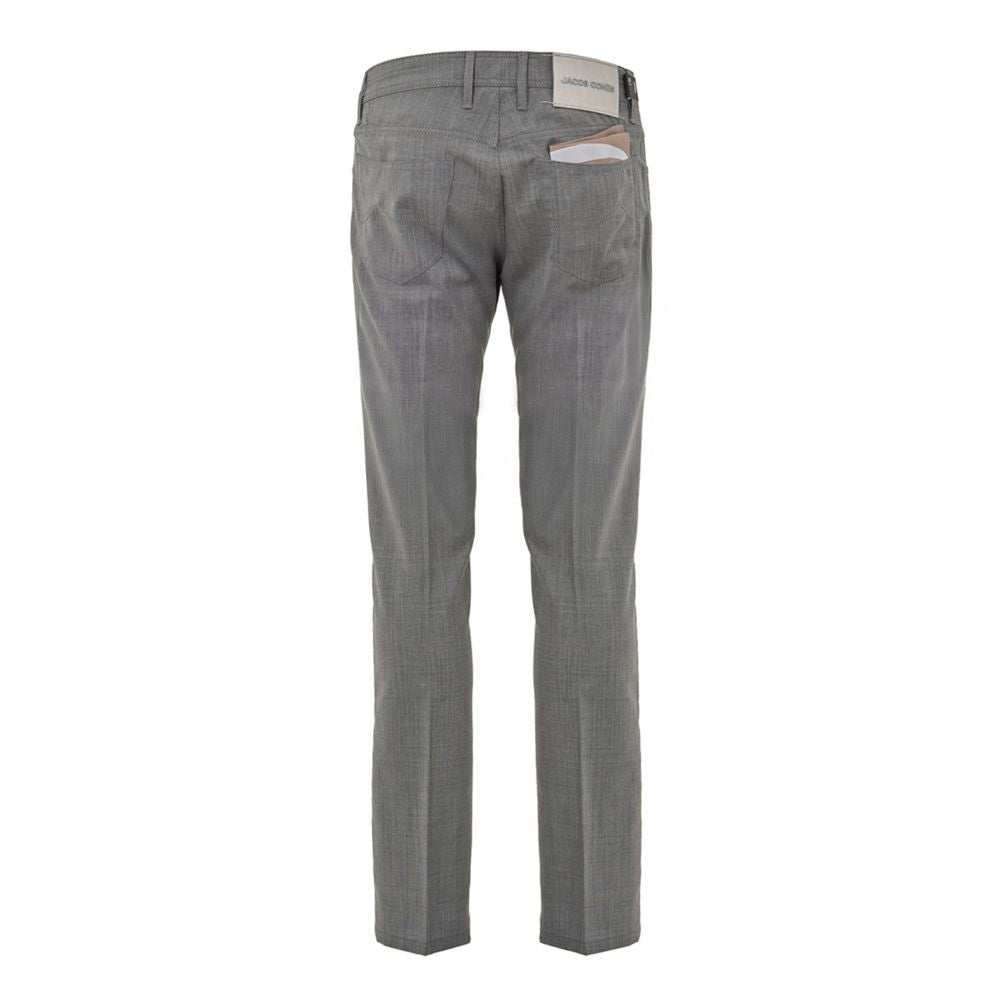 Gray Wool Casual Pants