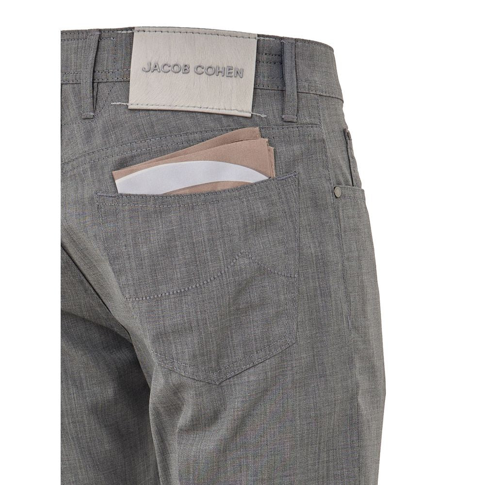 Gray Wool Casual Pants