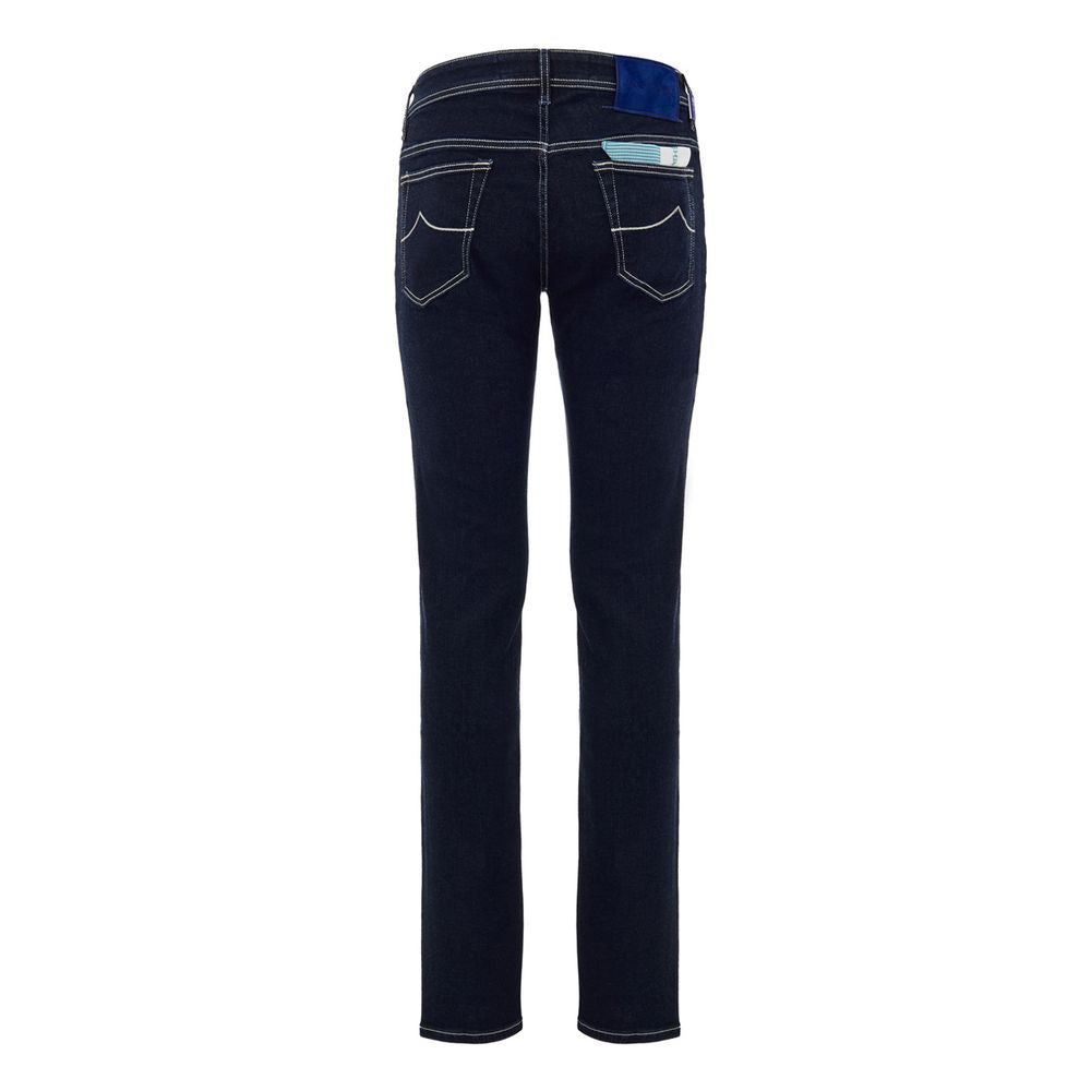 Blue Cotton Skinny Jeans