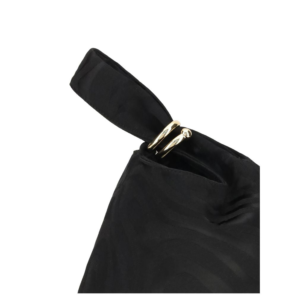 Black Silk Clutch Bag