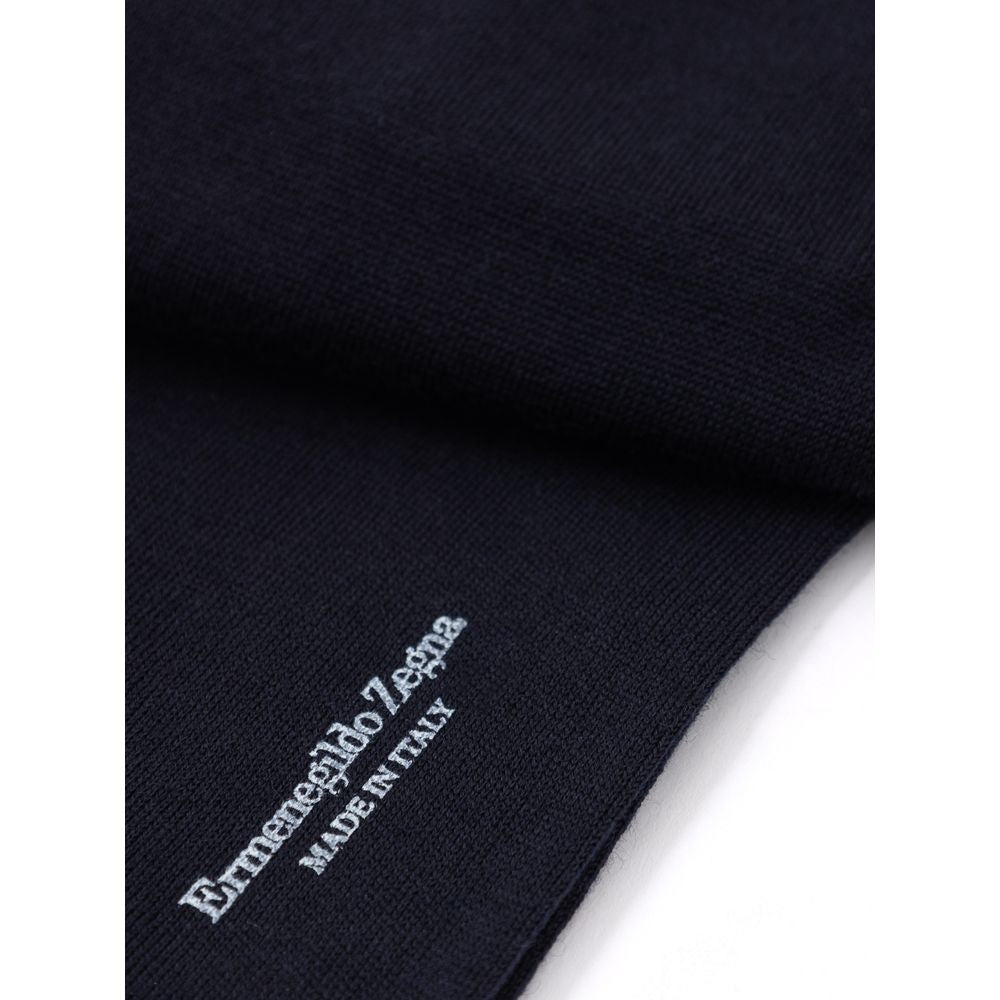 Navy Blue Wool Socks