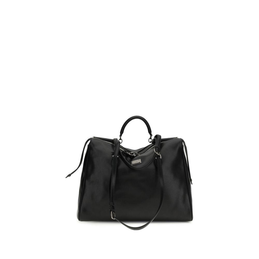 Black Calf Leather Bos Taurus Handbag