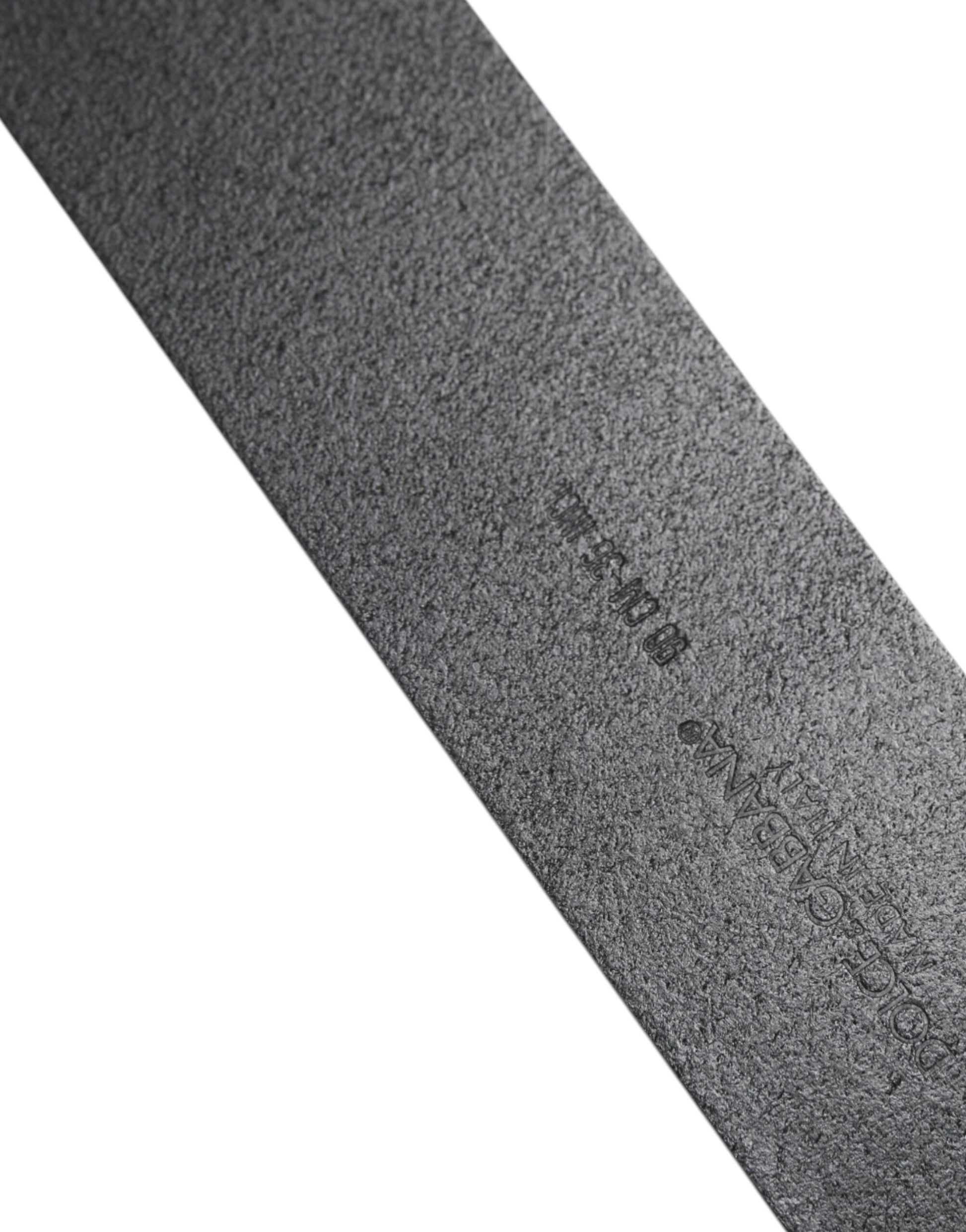 Black Leather Classic Metal Buckle Men Belt