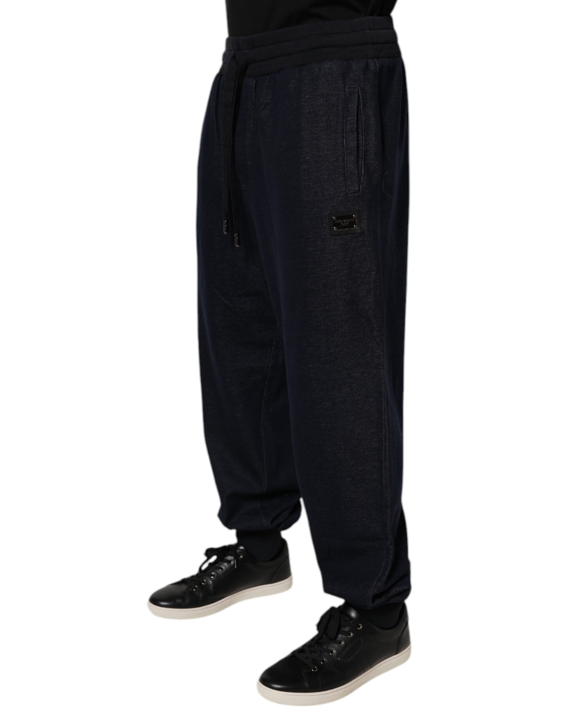 Black Cotton Blend Men Jogger Trouser Pants