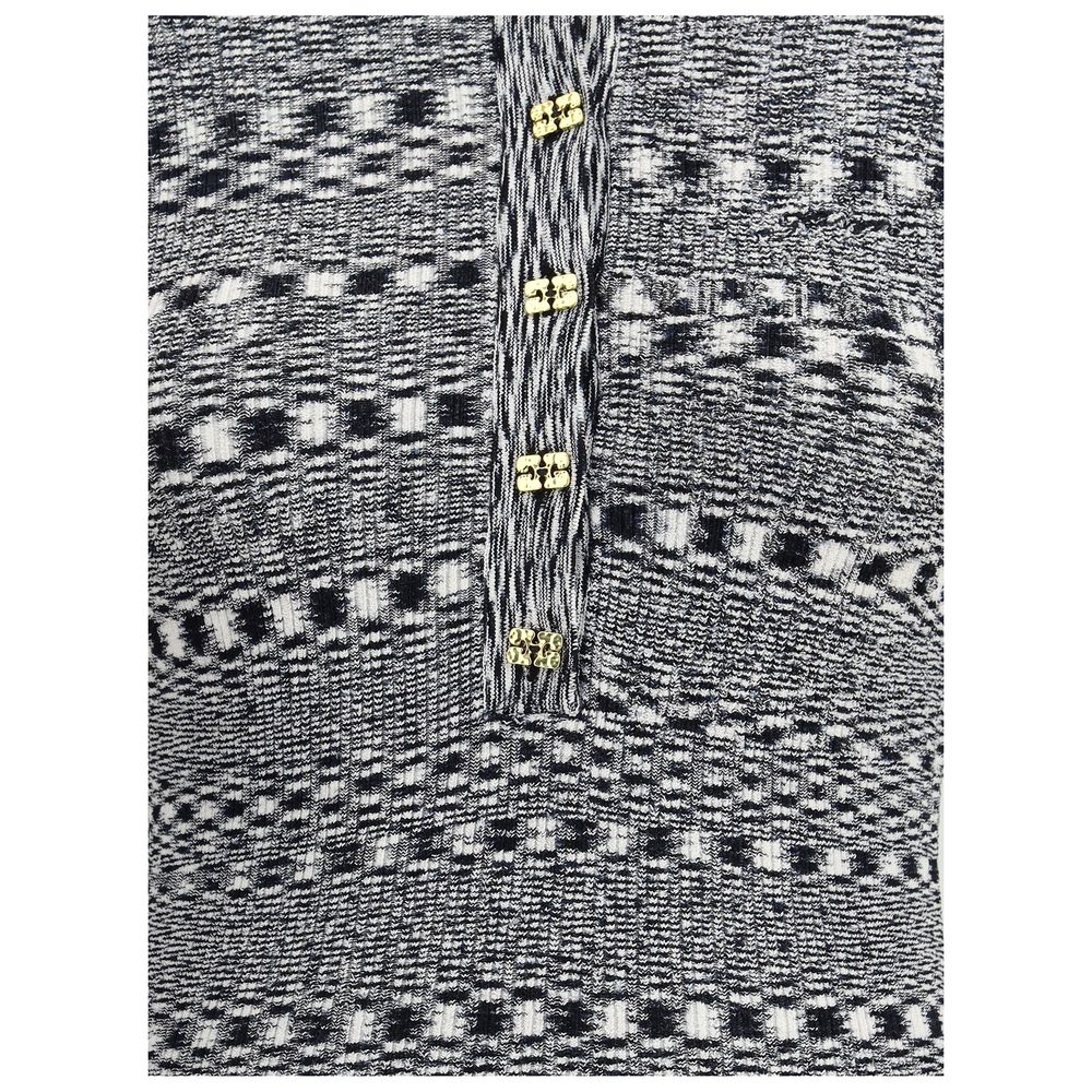 Black Viscose Polo Shirt