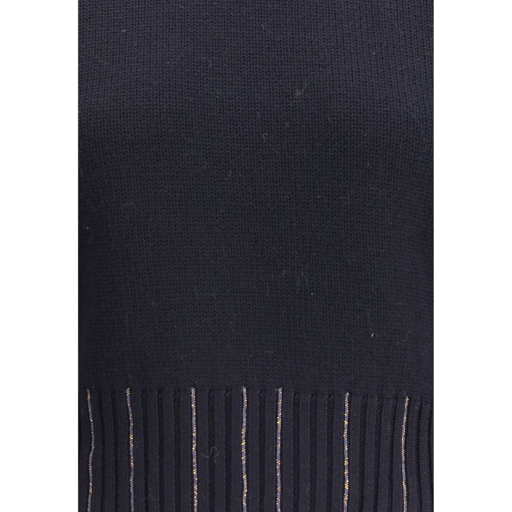 Black Fleece Wool Sweater