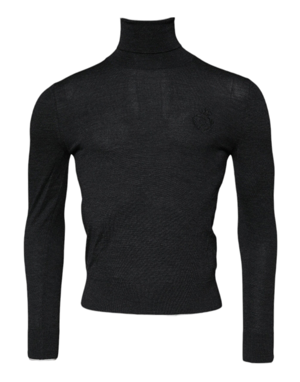 Black Wool Turtle Neck Men Pullover Sweater
