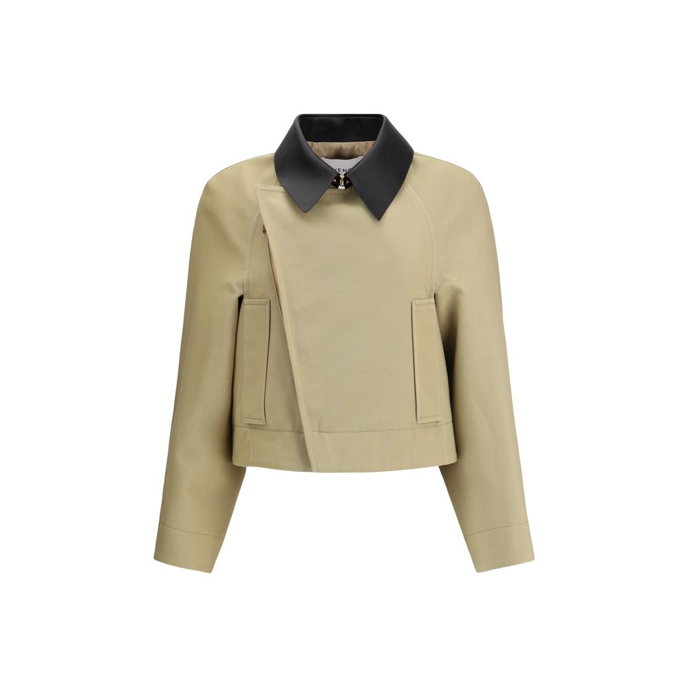 Cropped Cotton and Wool Caban