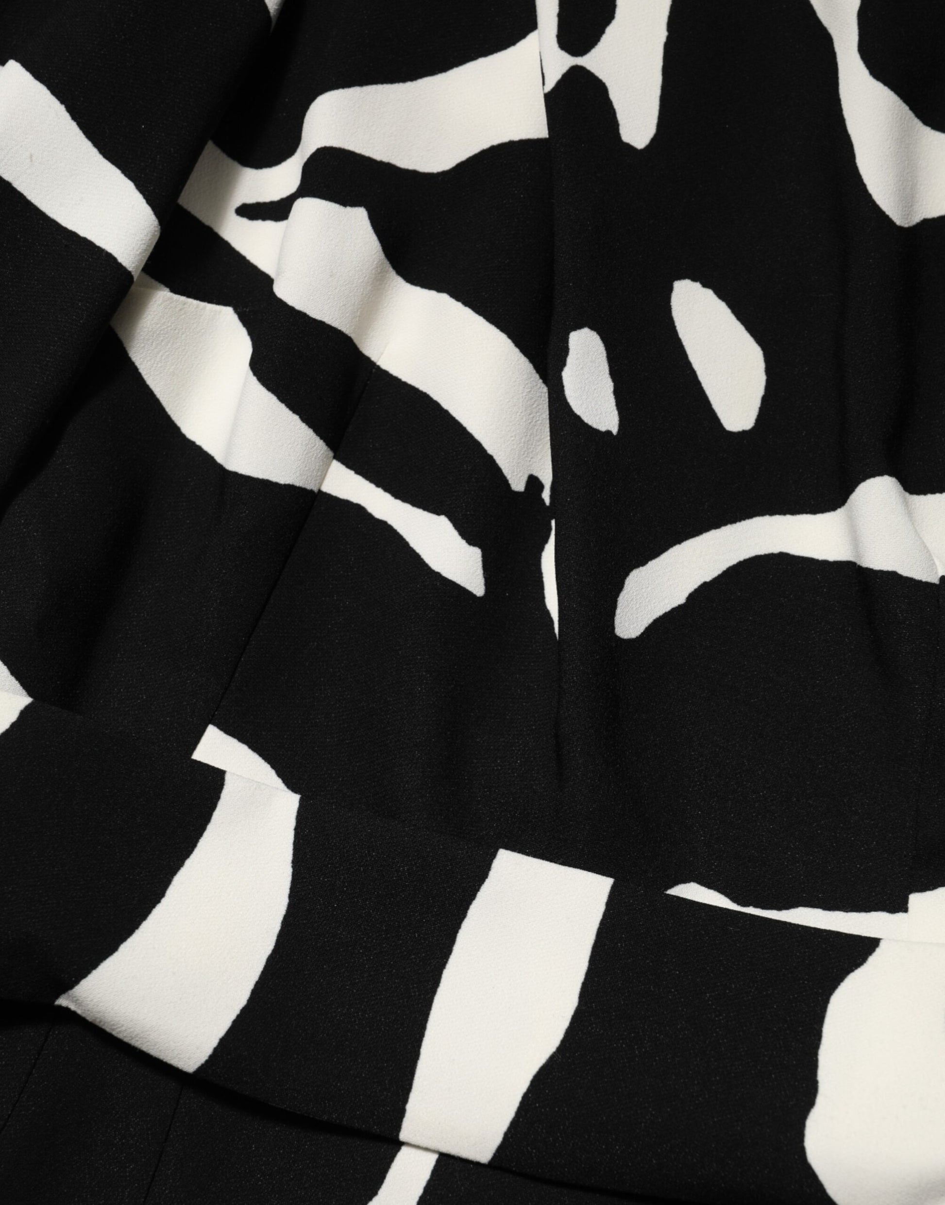 Black White One Shoulder High Slit Mini Dress