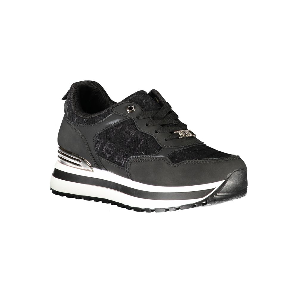 Black Polyester Women Sneaker
