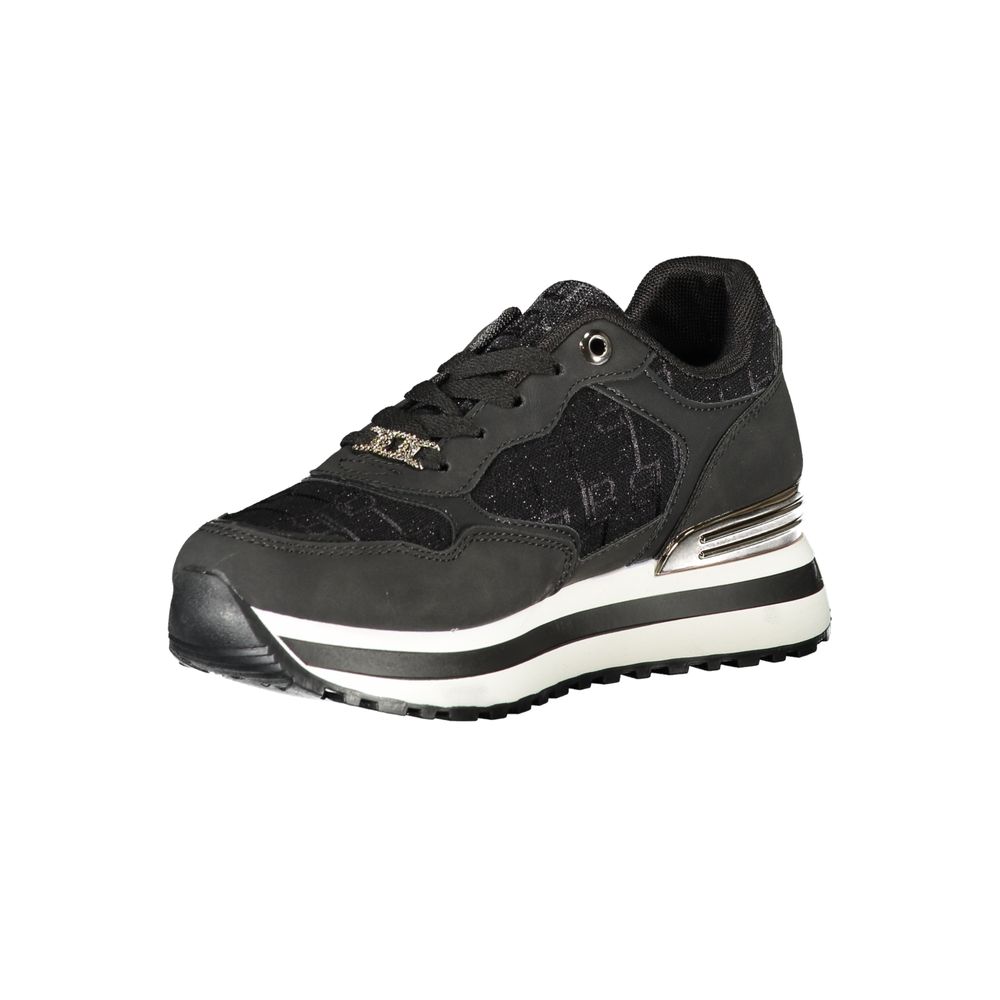 Black Polyester Women Sneaker