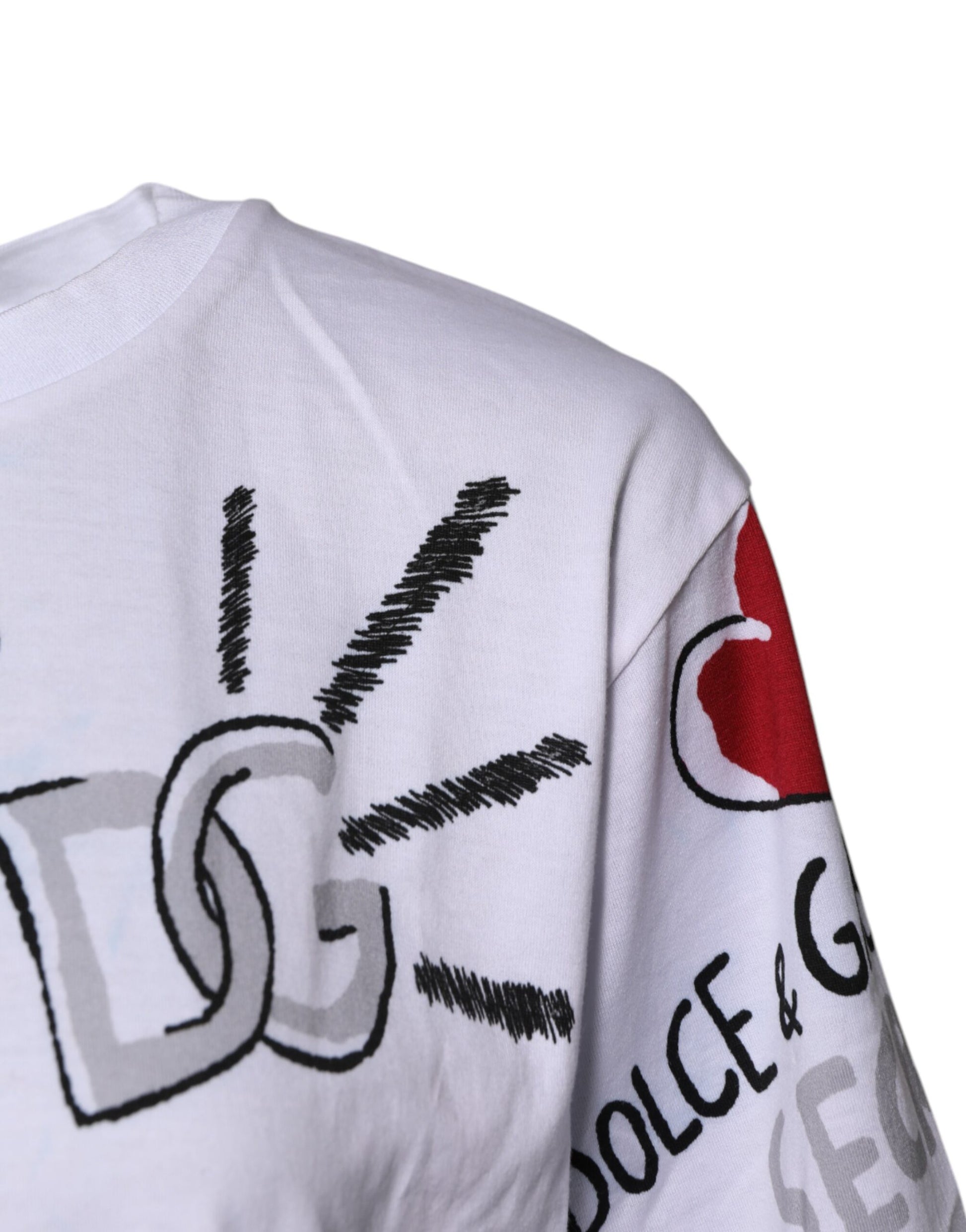 White Graphic Crew Neck Short Sleeves T-shirt