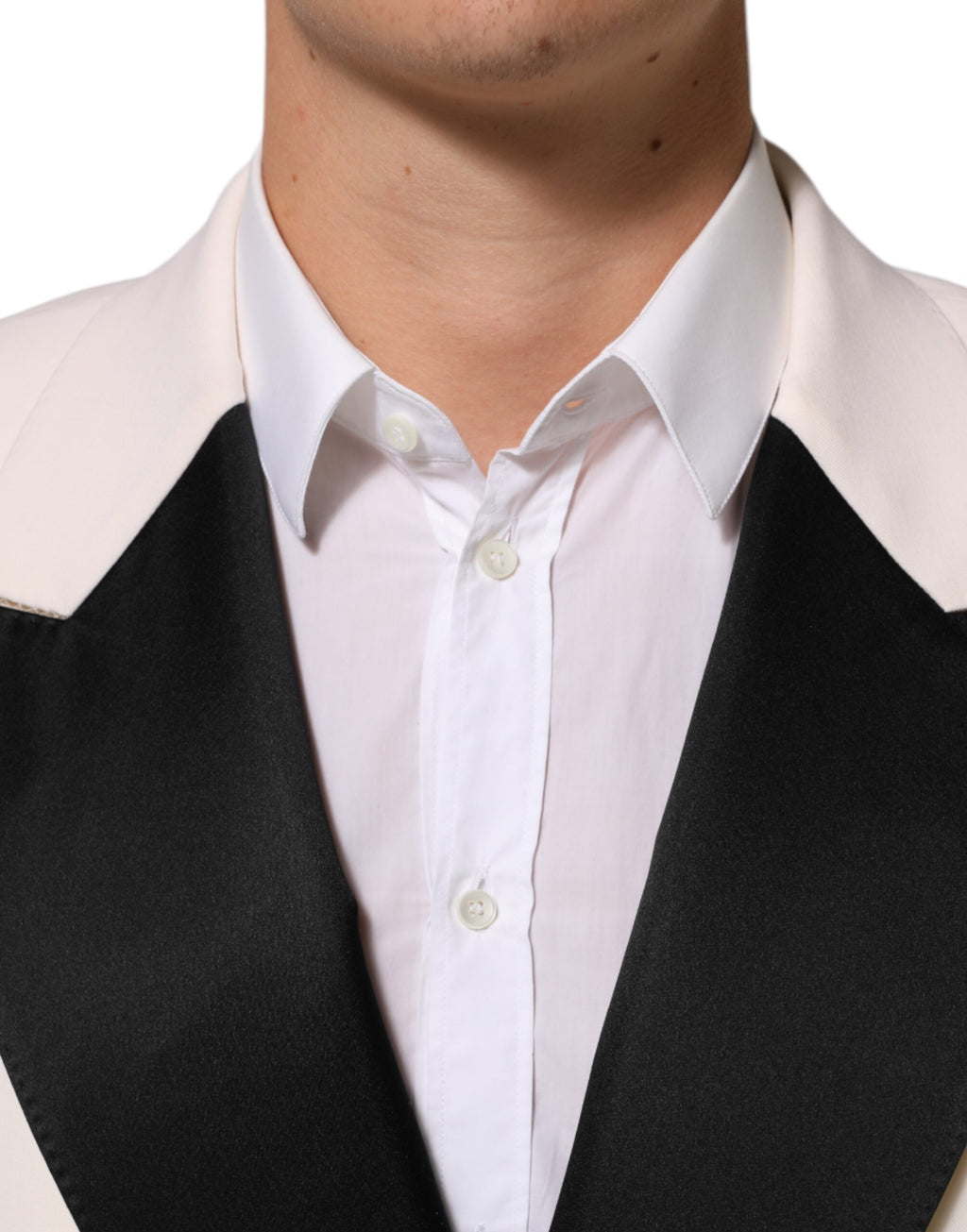 White SICILIA Double-Breasted Suit Blazer