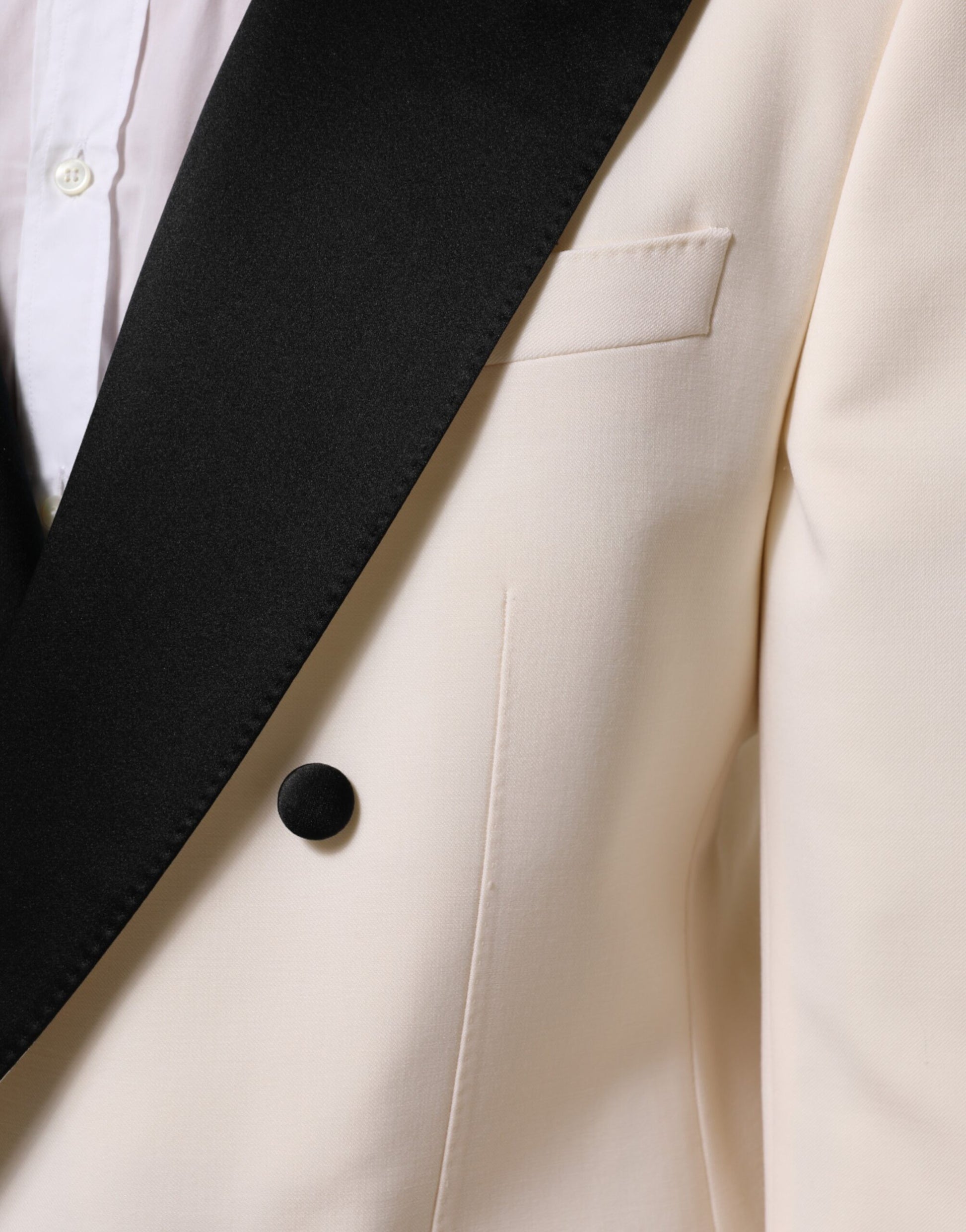 White SICILIA Double-Breasted Suit Blazer