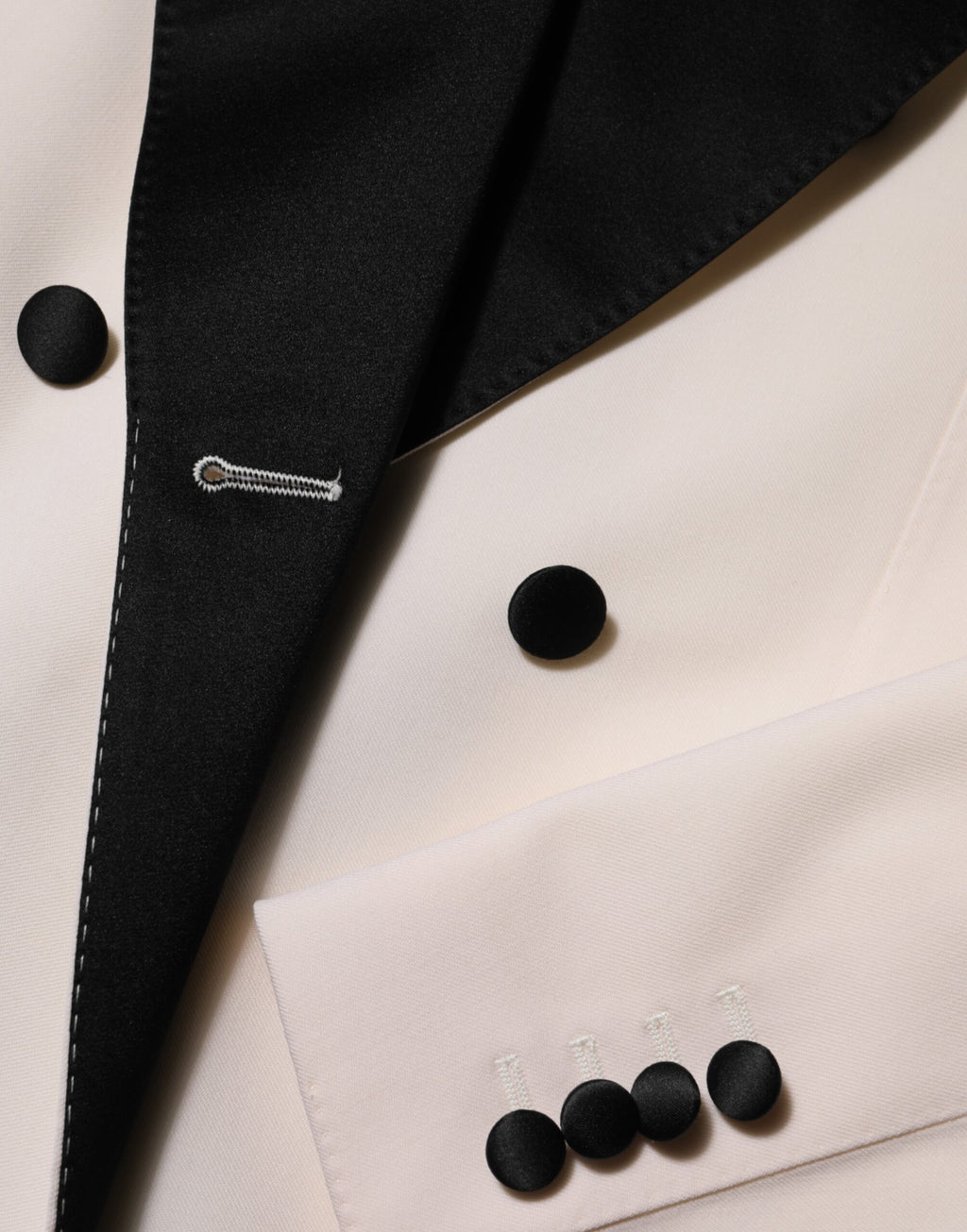 White SICILIA Double-Breasted Suit Blazer