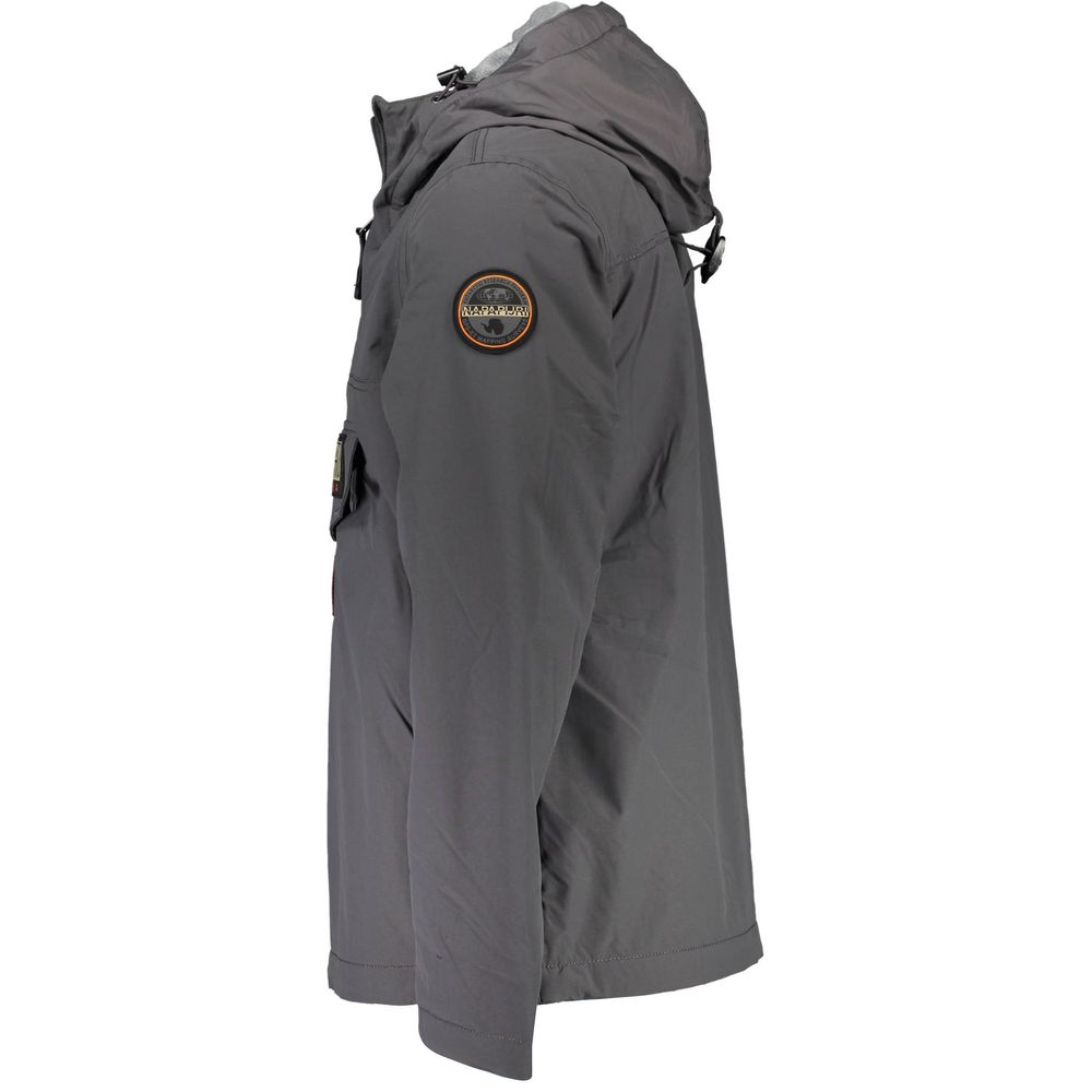 Grigio Polyamide Men's Jacket