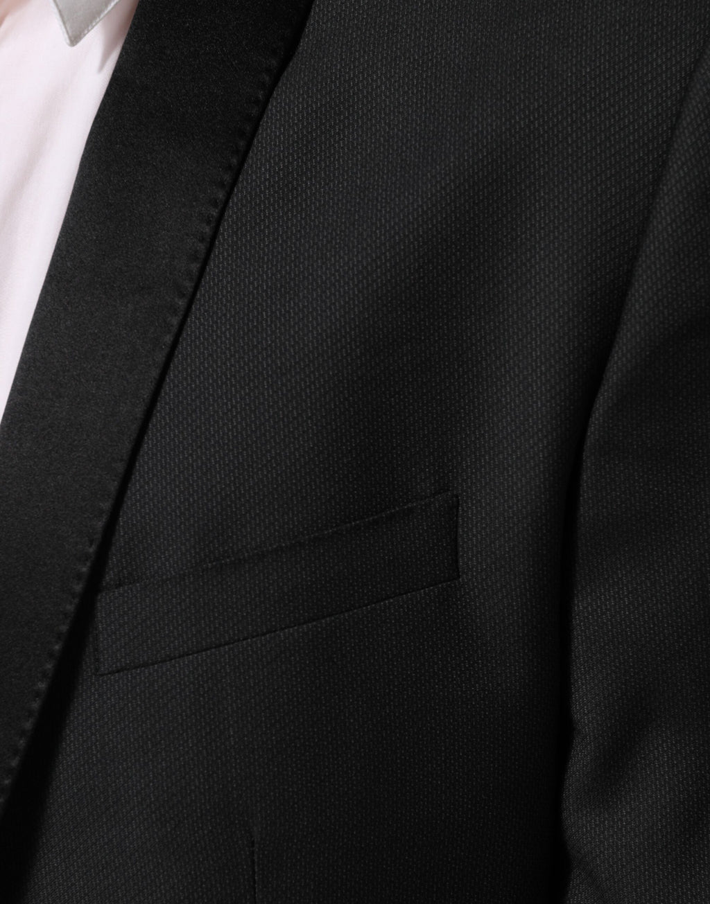 Black Wool GOLD 1 Button Suit Coat Blazer