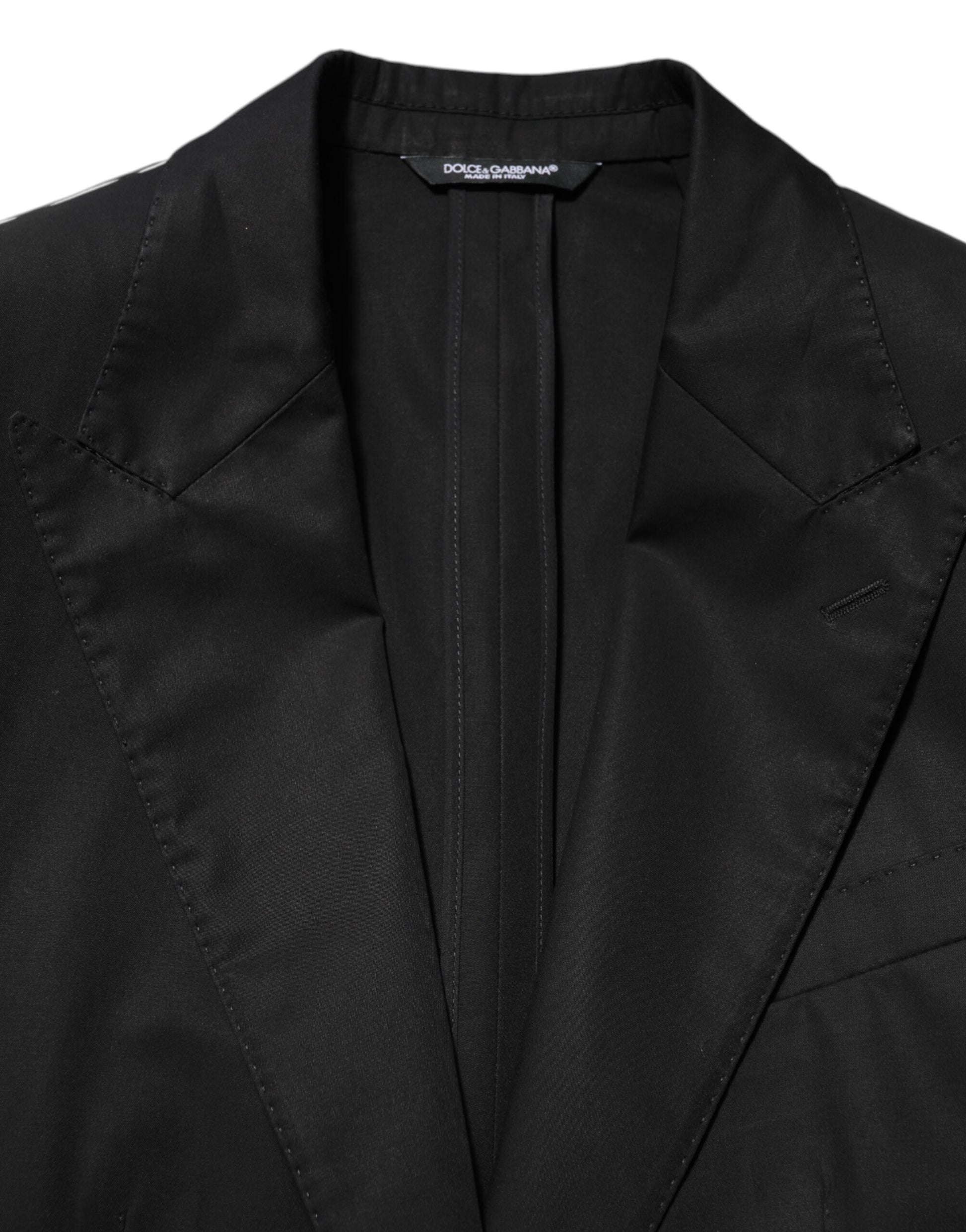 Black Wool 2 Buttons Suit Men Jacket Blazer