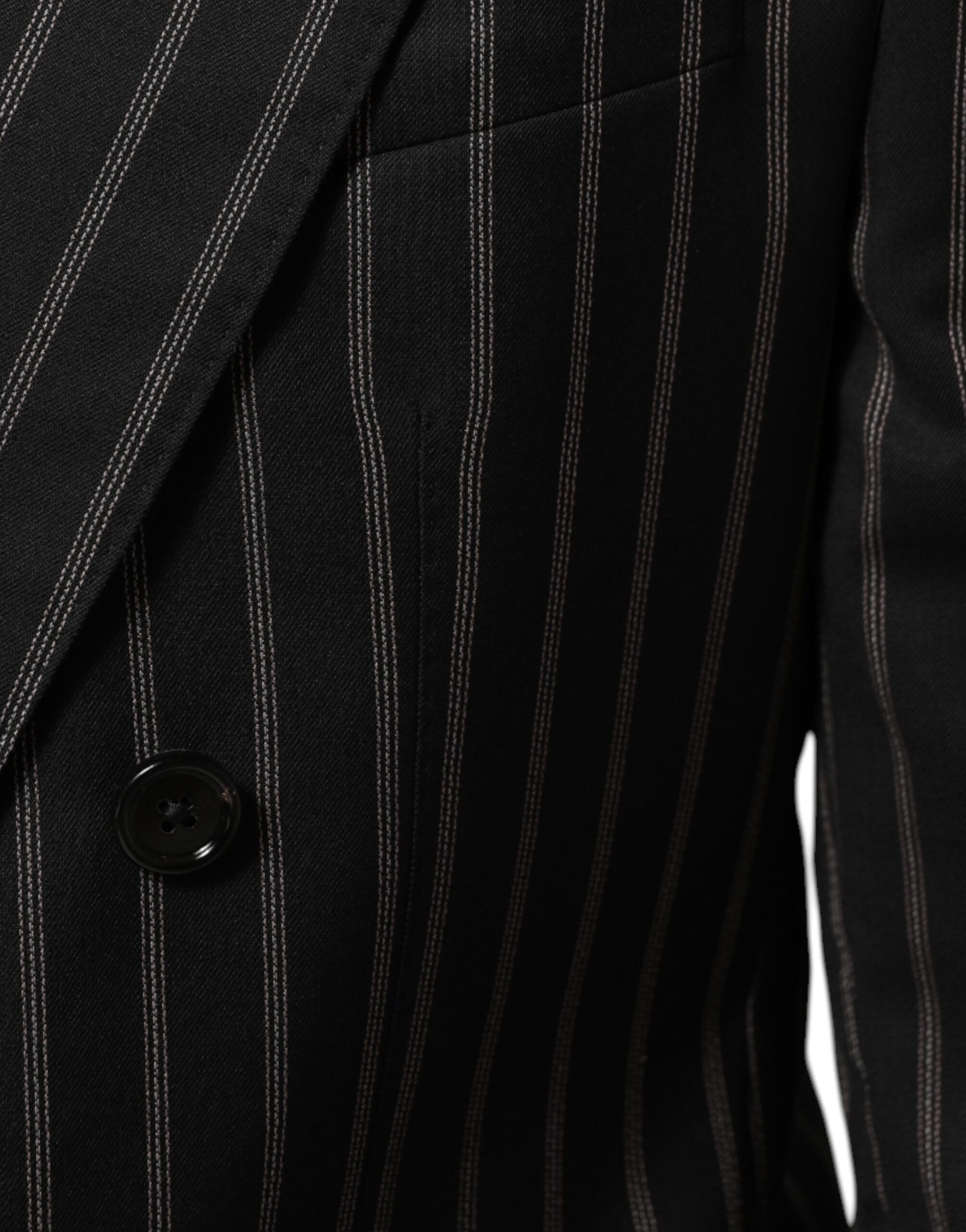 Black Stripes SICILIA 1 Button Suit Blazer