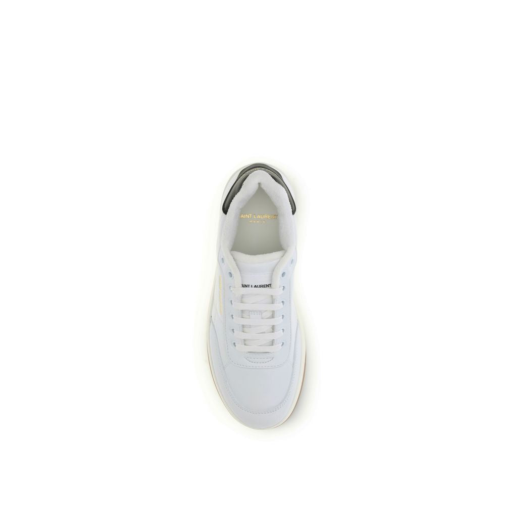 White Calf Leather Bos Taurus Low Top Sneakers