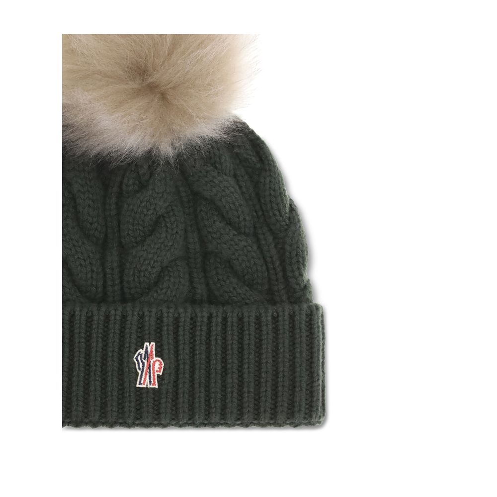 Green Fleece Wool Beanie