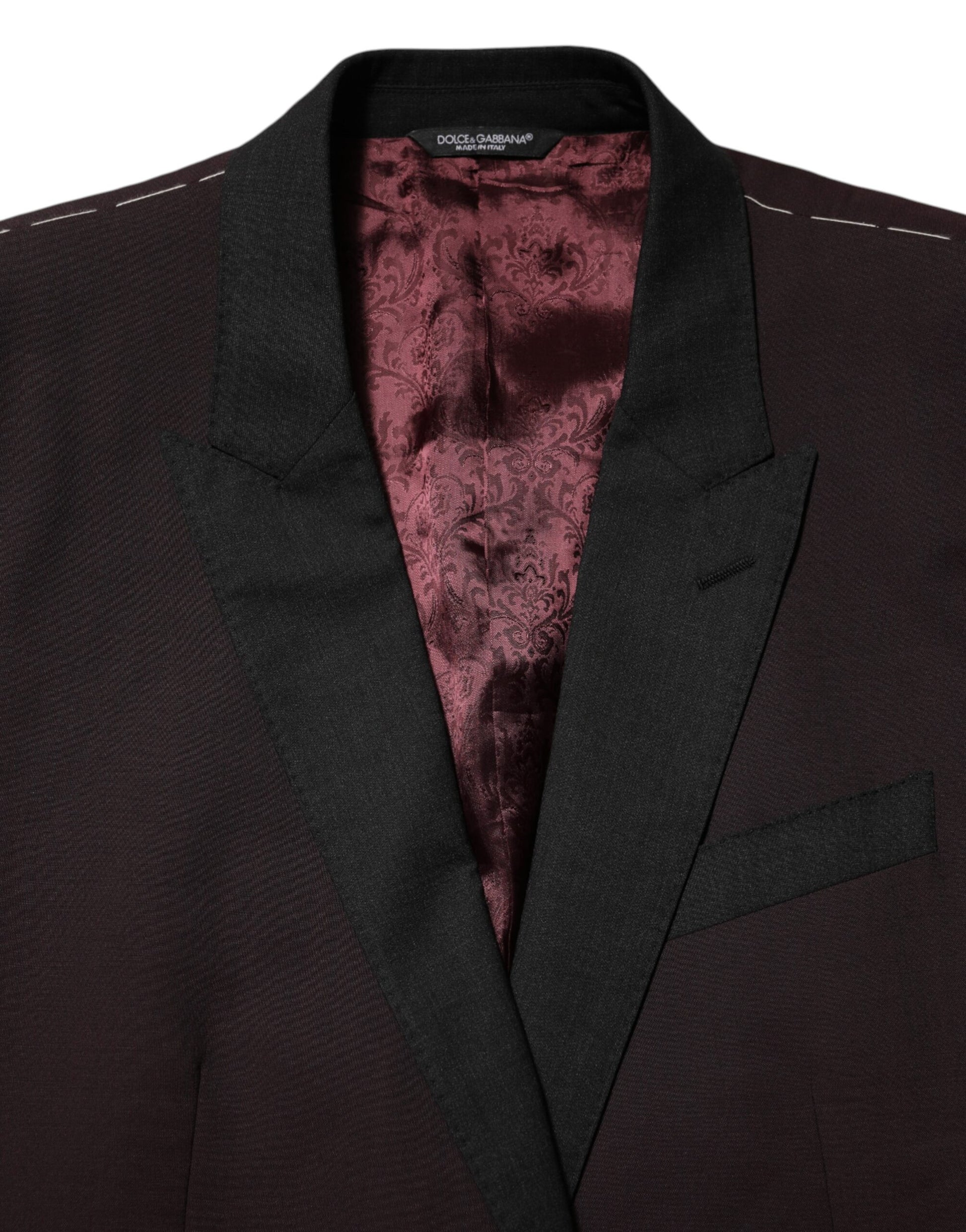 Maroon Wool 2 Buttons Suit Jacket Blazer