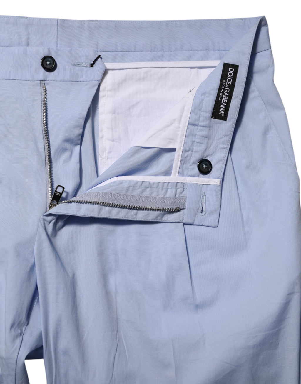 Light Blue Cotton Stretch Tapered Men Trouser Pants