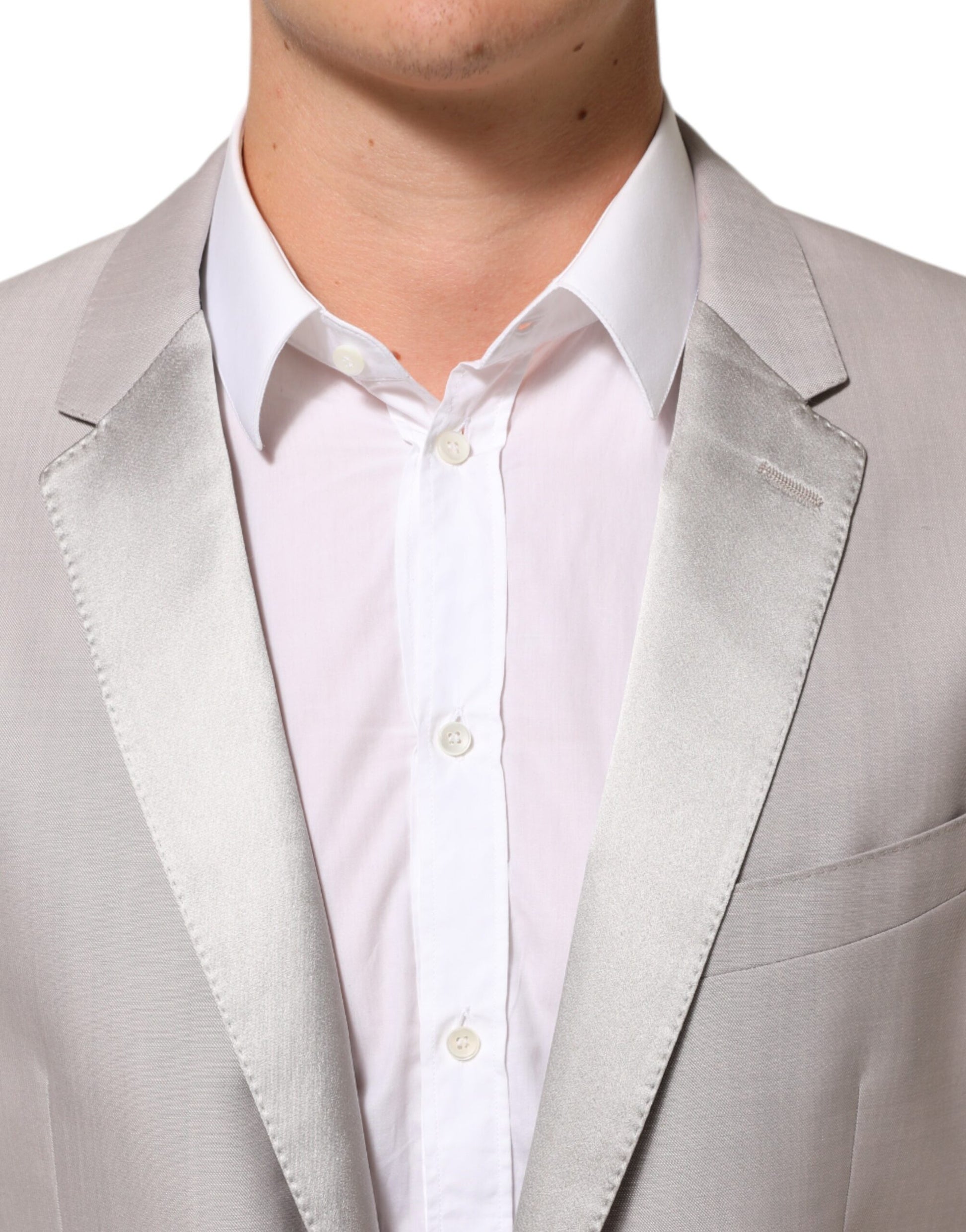 Light Gray Wool 2 Piece MARTINI Formal Suit