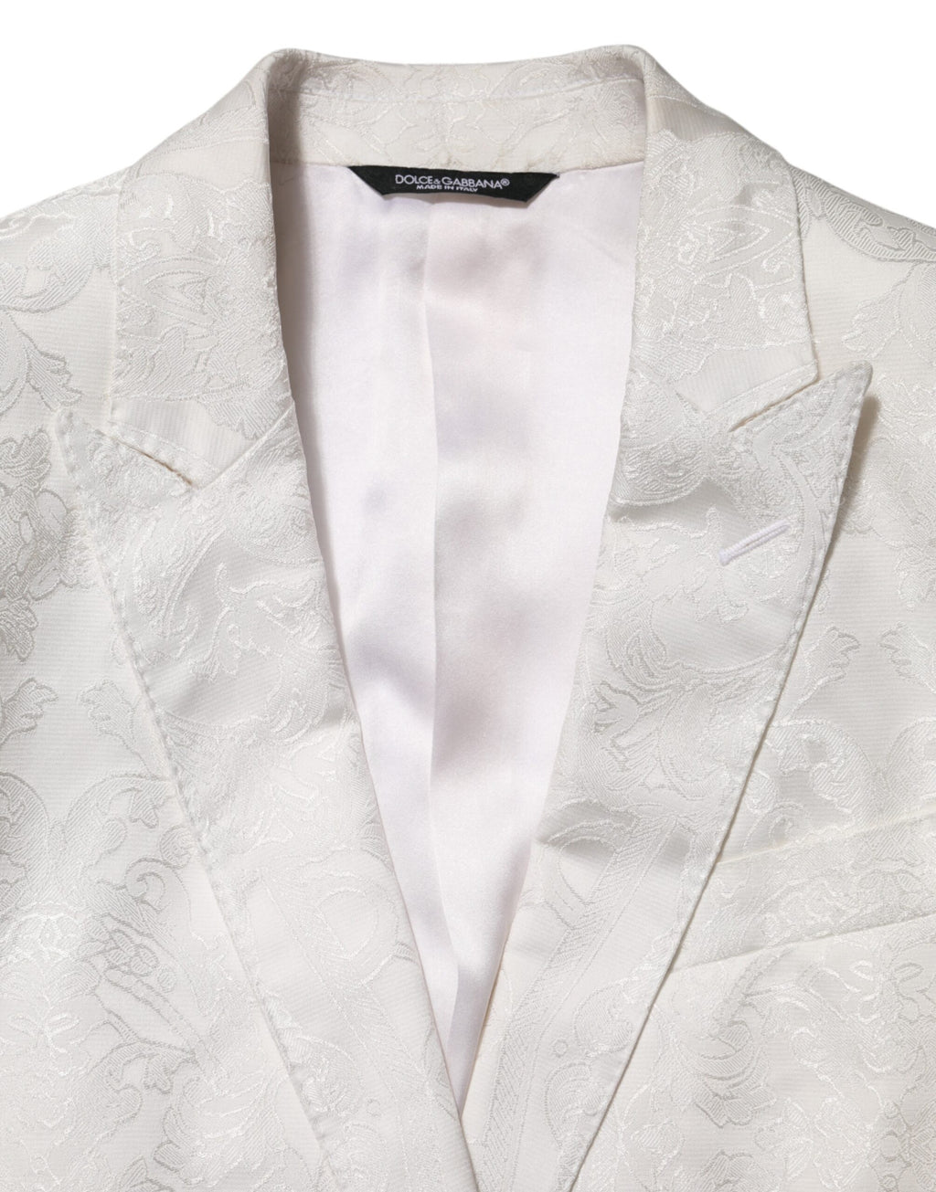 White Brocade 2 Piece MARTINI Formal Suit