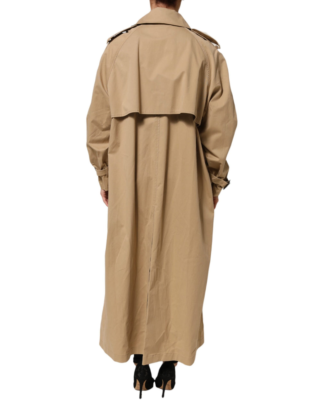 Khaki Double Breasted Trench Coat Jacket