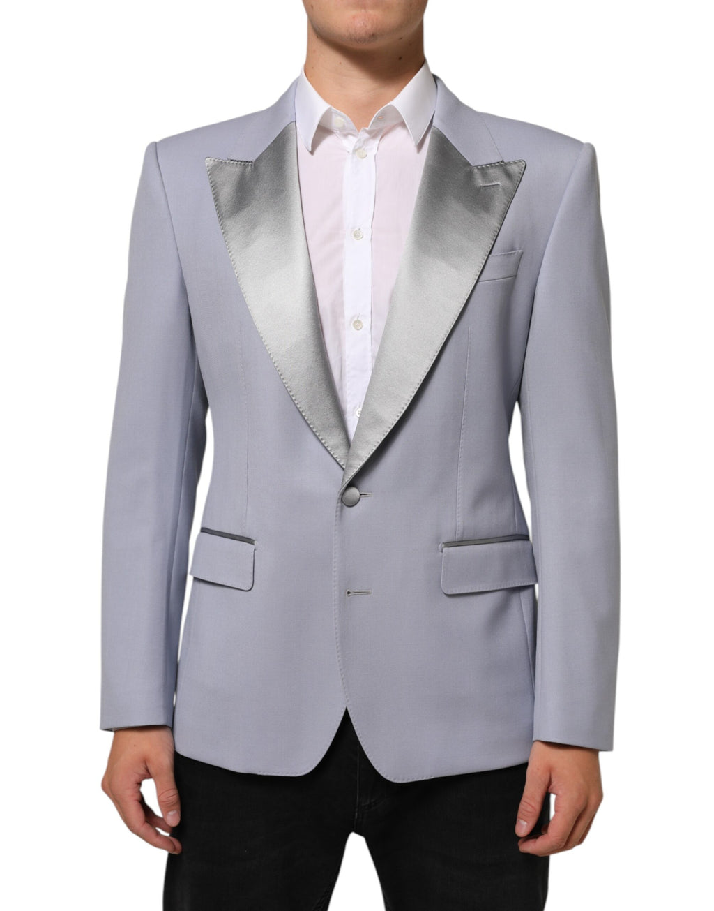 Gray Wool SICILIA 2 Buttons Men Suit Blazer