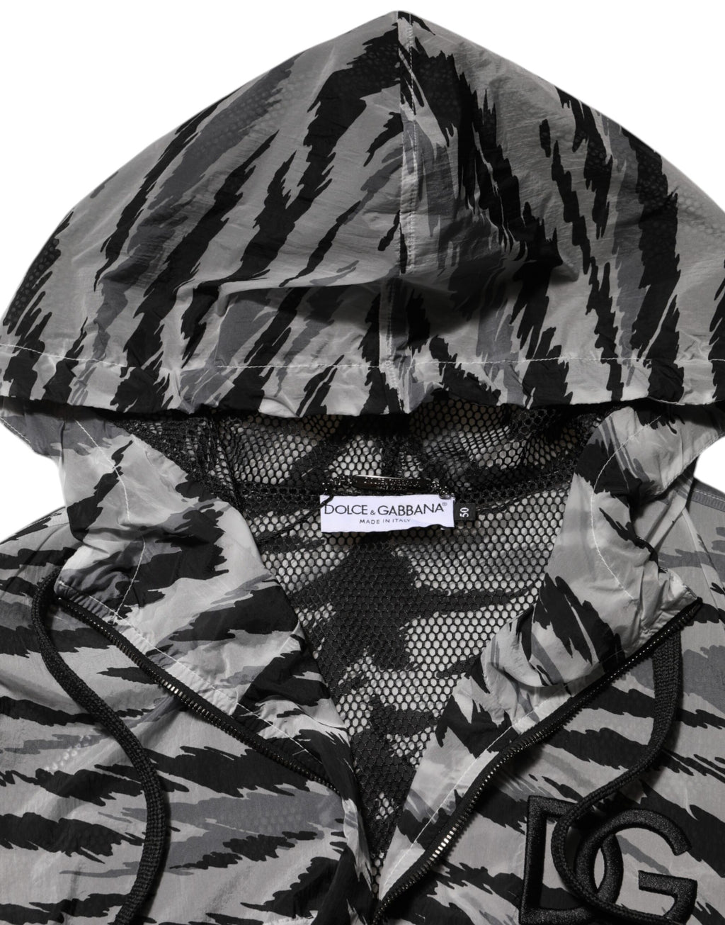 Gray Camouflage Hooded Sweatshirt Jacket