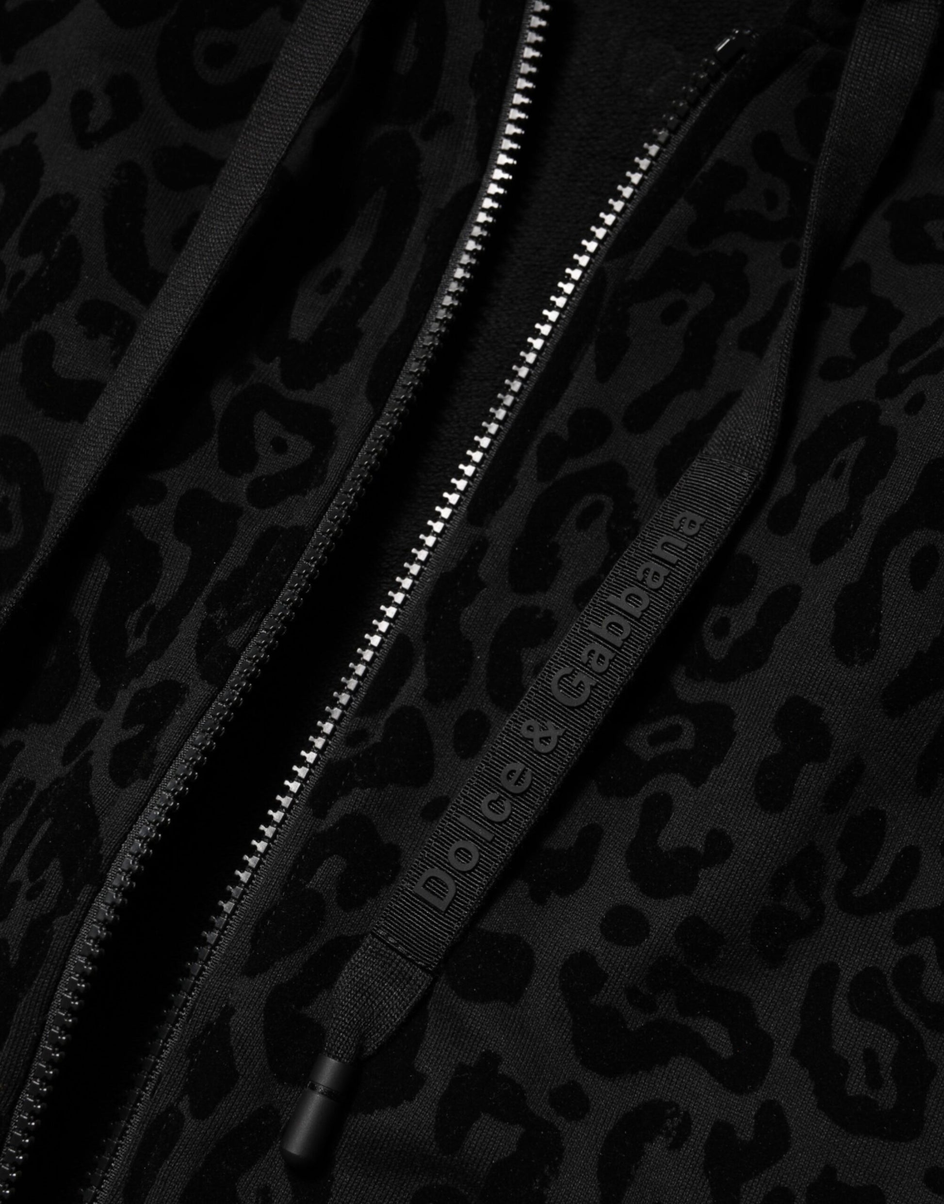 Black Cotton Hooded Full Zip Bomber Jacket