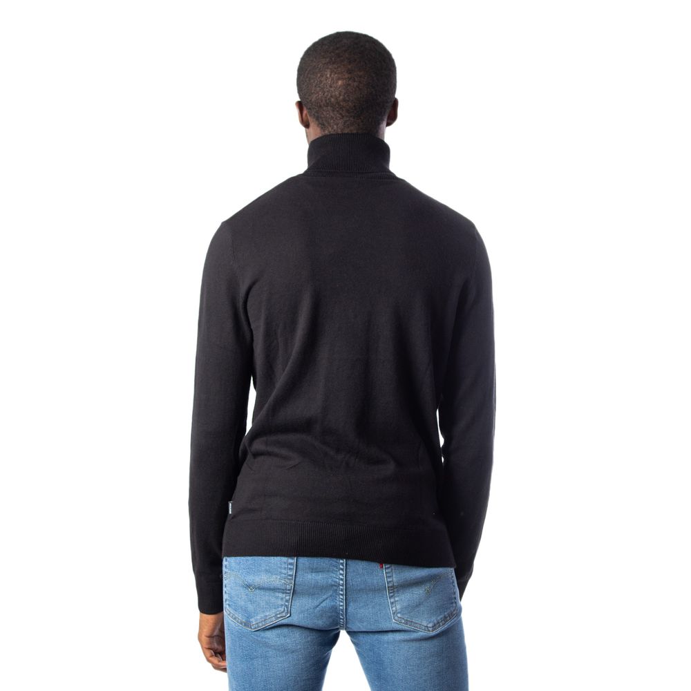 Black Cotton Turtleneck