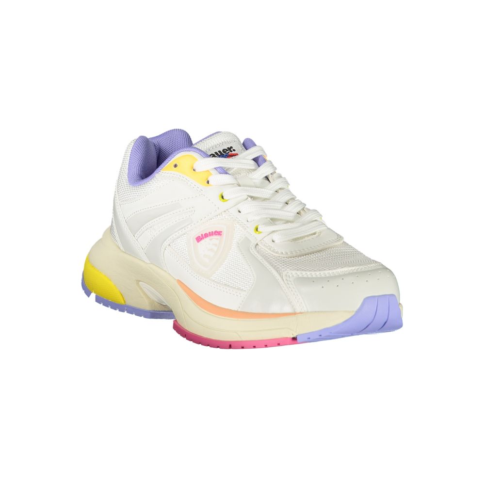 White Polyester Sneaker