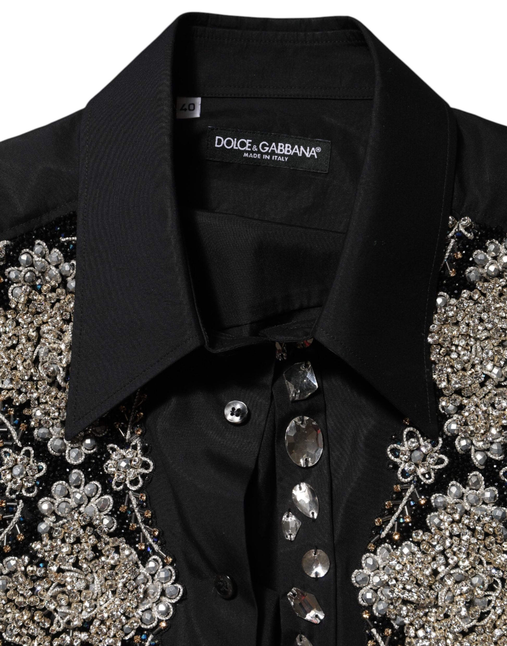 Black Embroidered Dress Men Formal Shirt