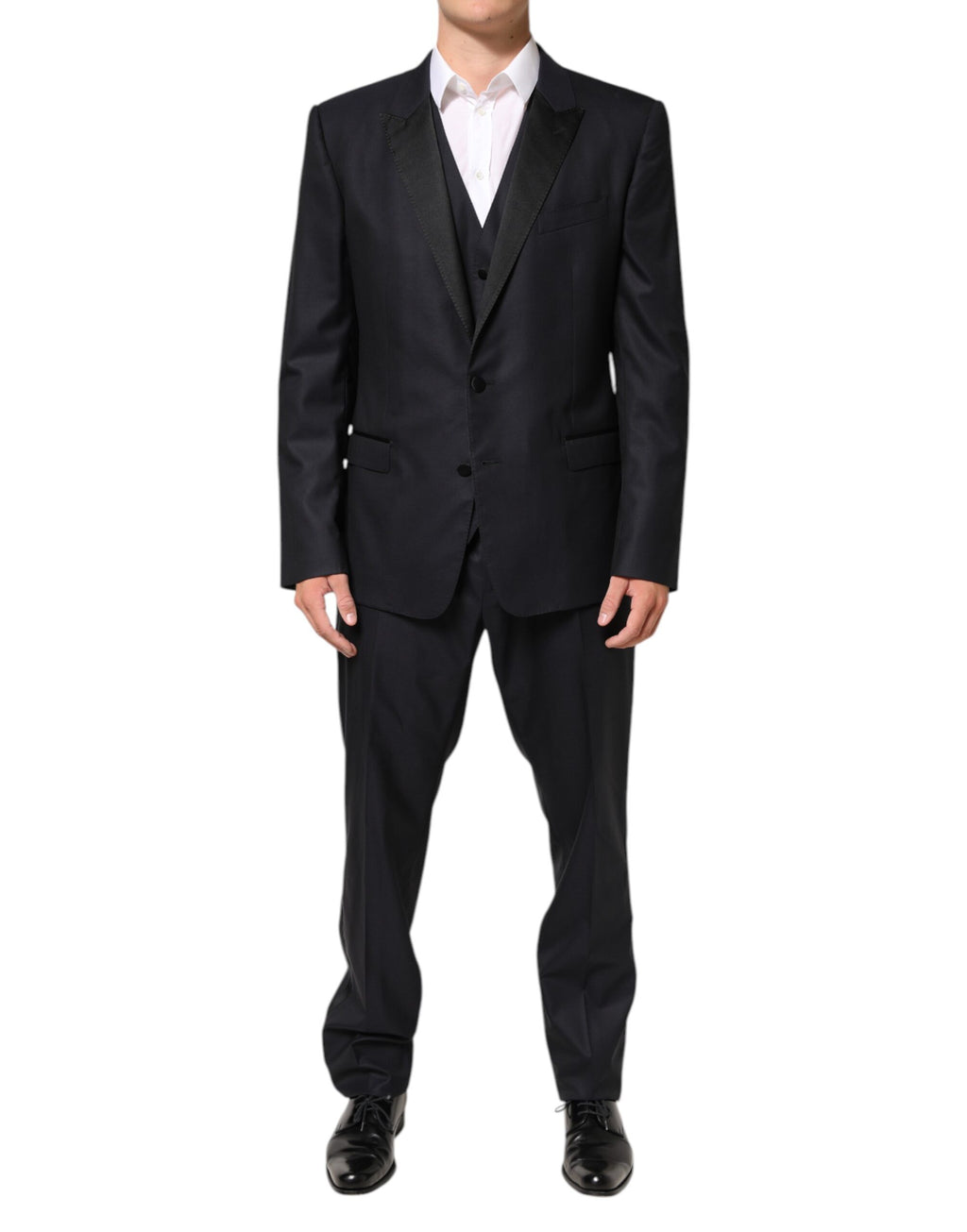 Black MARTINI 2 Buttons Suit 3 Piece Suit